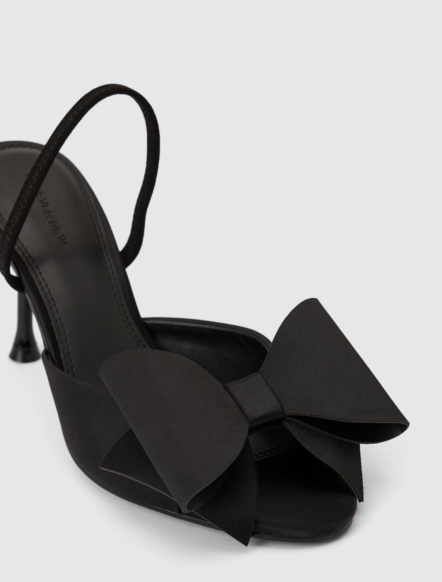 Shannon Satin Bow Peep Toe Heel Forever New