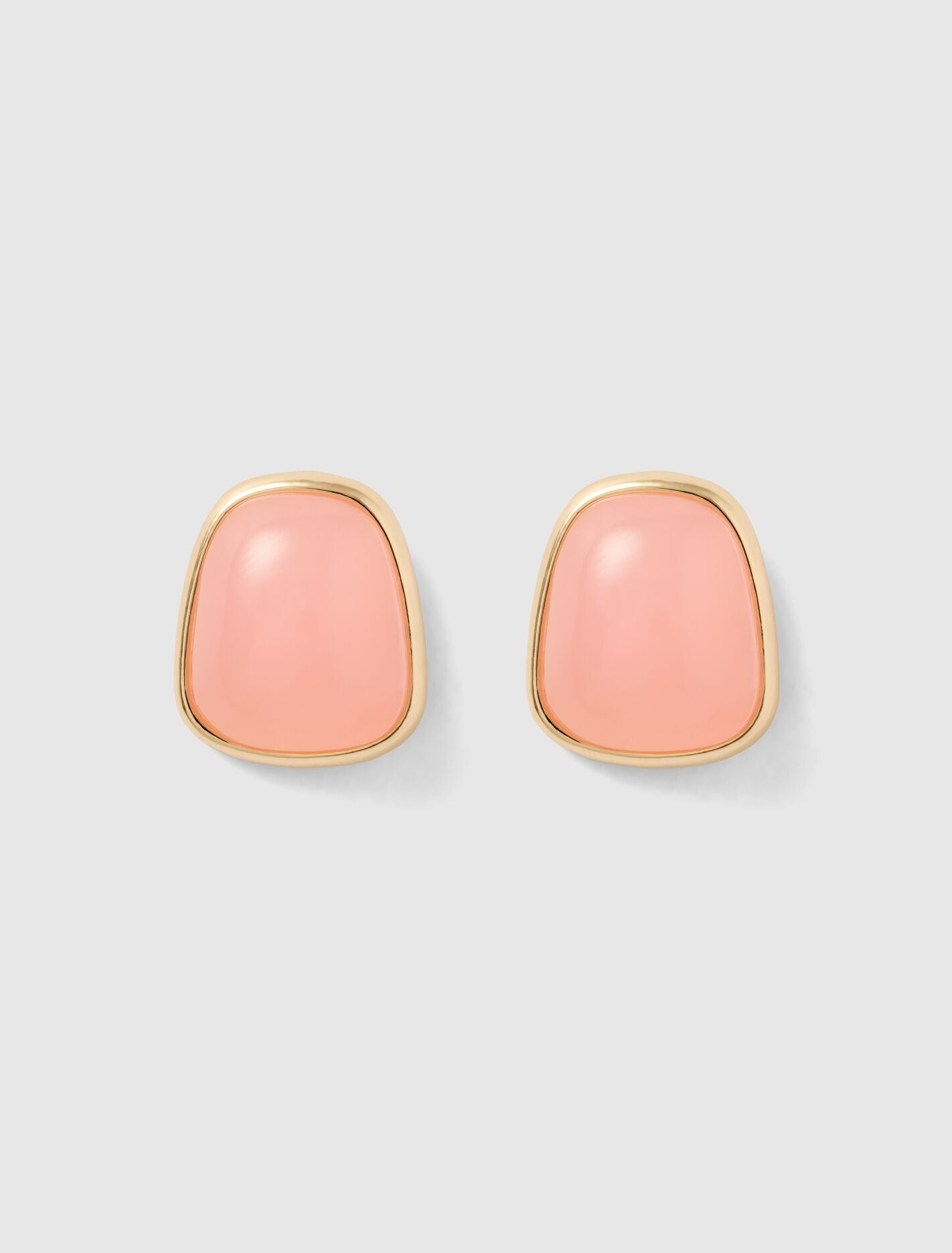 Sully Small Stone Stud Earrings 0 Pink Gold Forever New