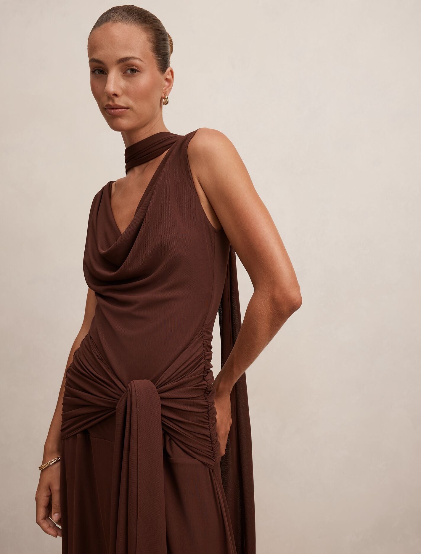 Vivianne Scarf Tie Maxi Dress Forever New