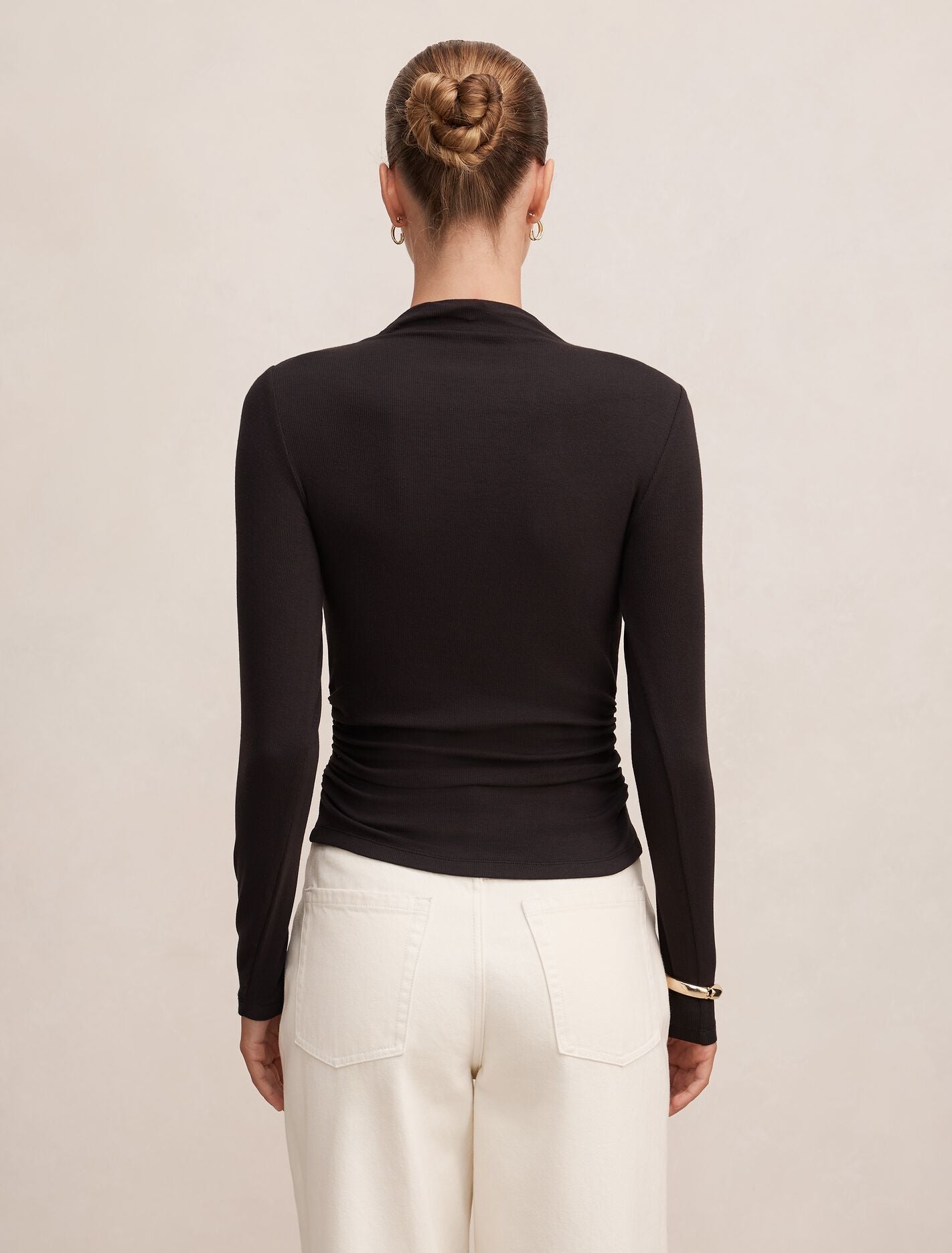 Josette Mock Neck Long Sleeve Top Forever New
