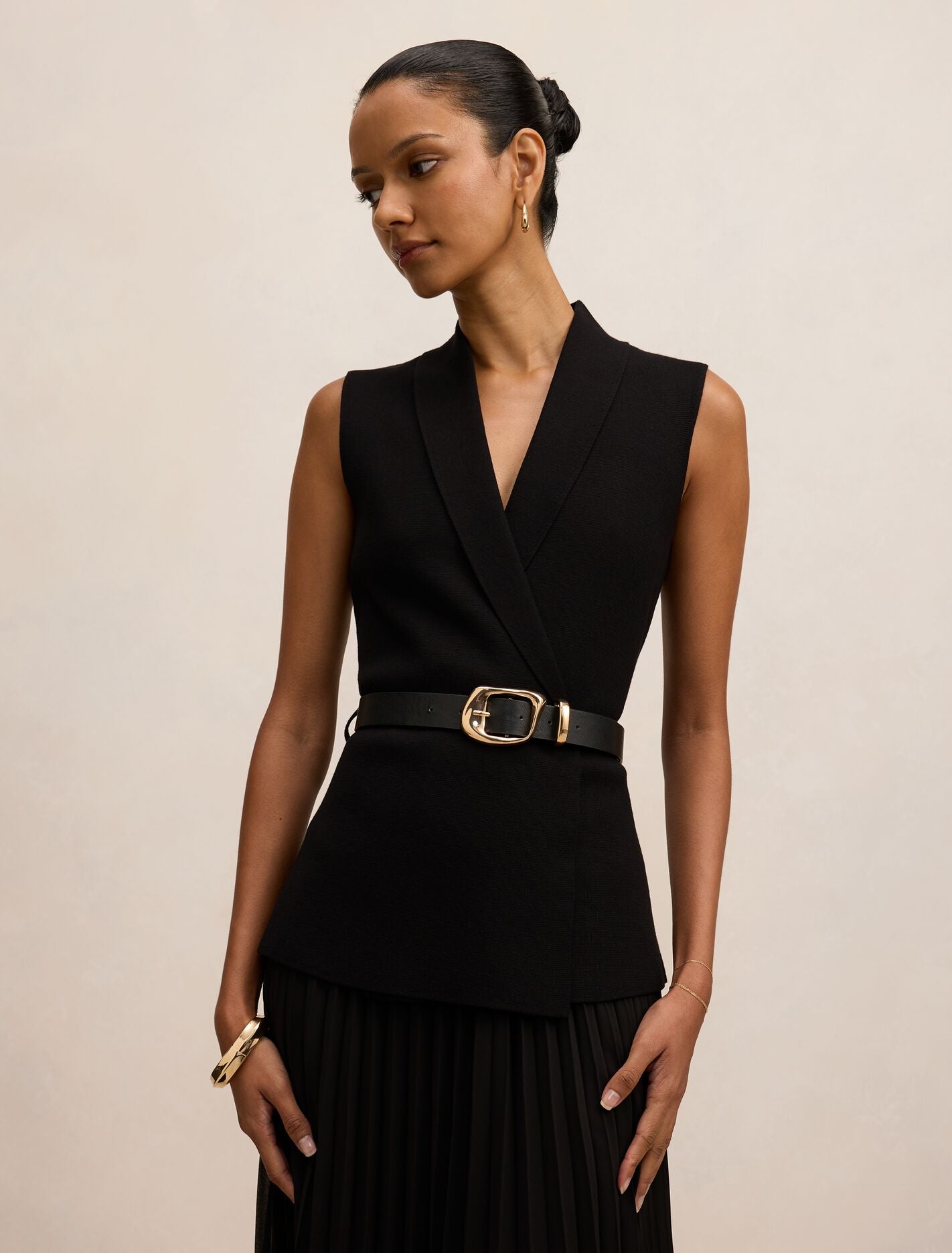 Bianca Petite Woven Mix Knit Dress Forever New