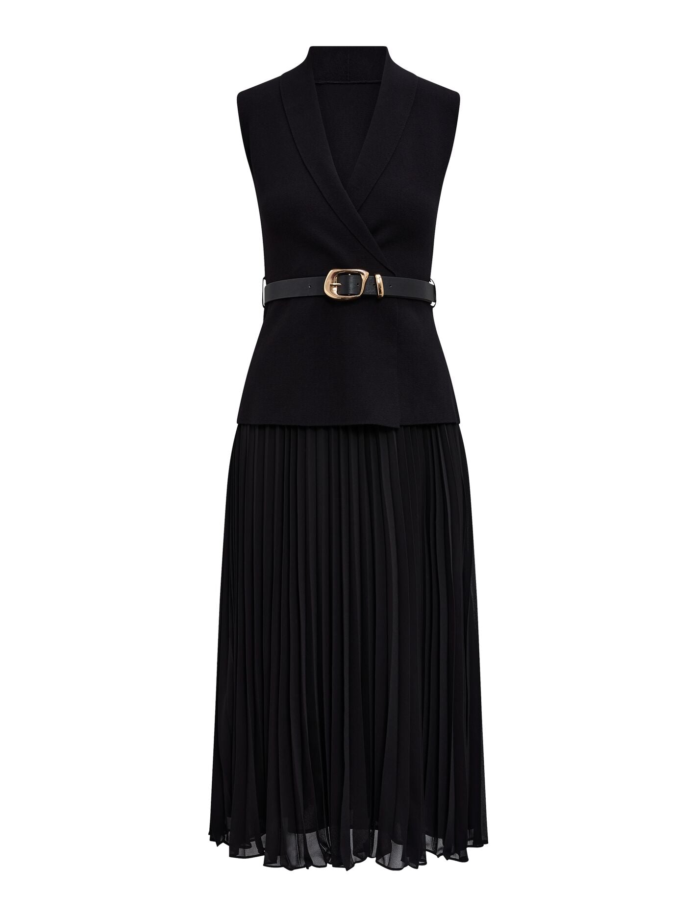 Bianca Petite Woven Mix Knit Dress Forever New