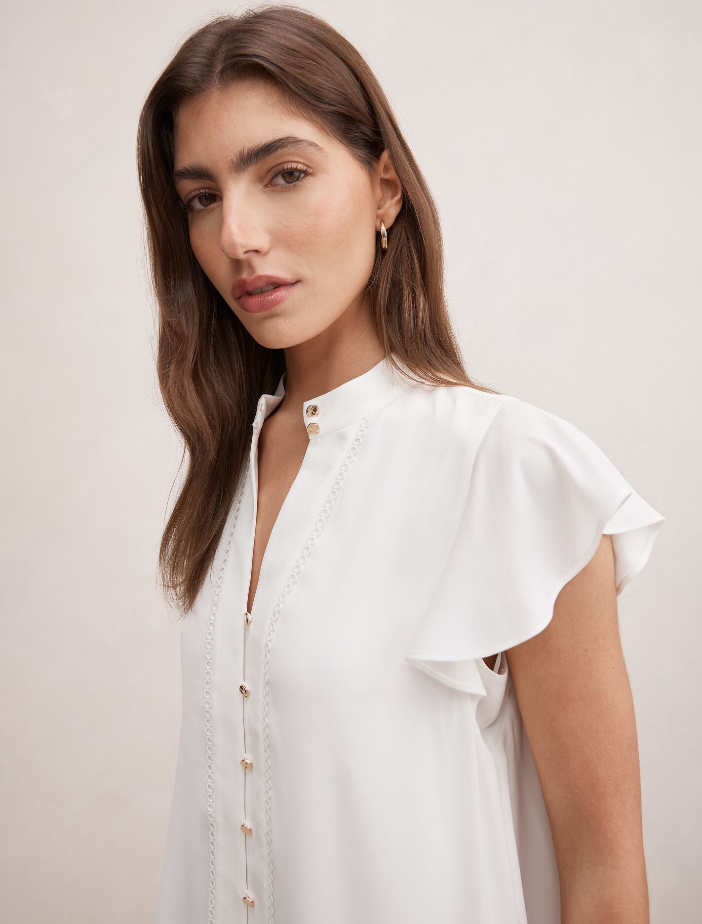 Jennie Flutter Sleeve Blouse Forever New