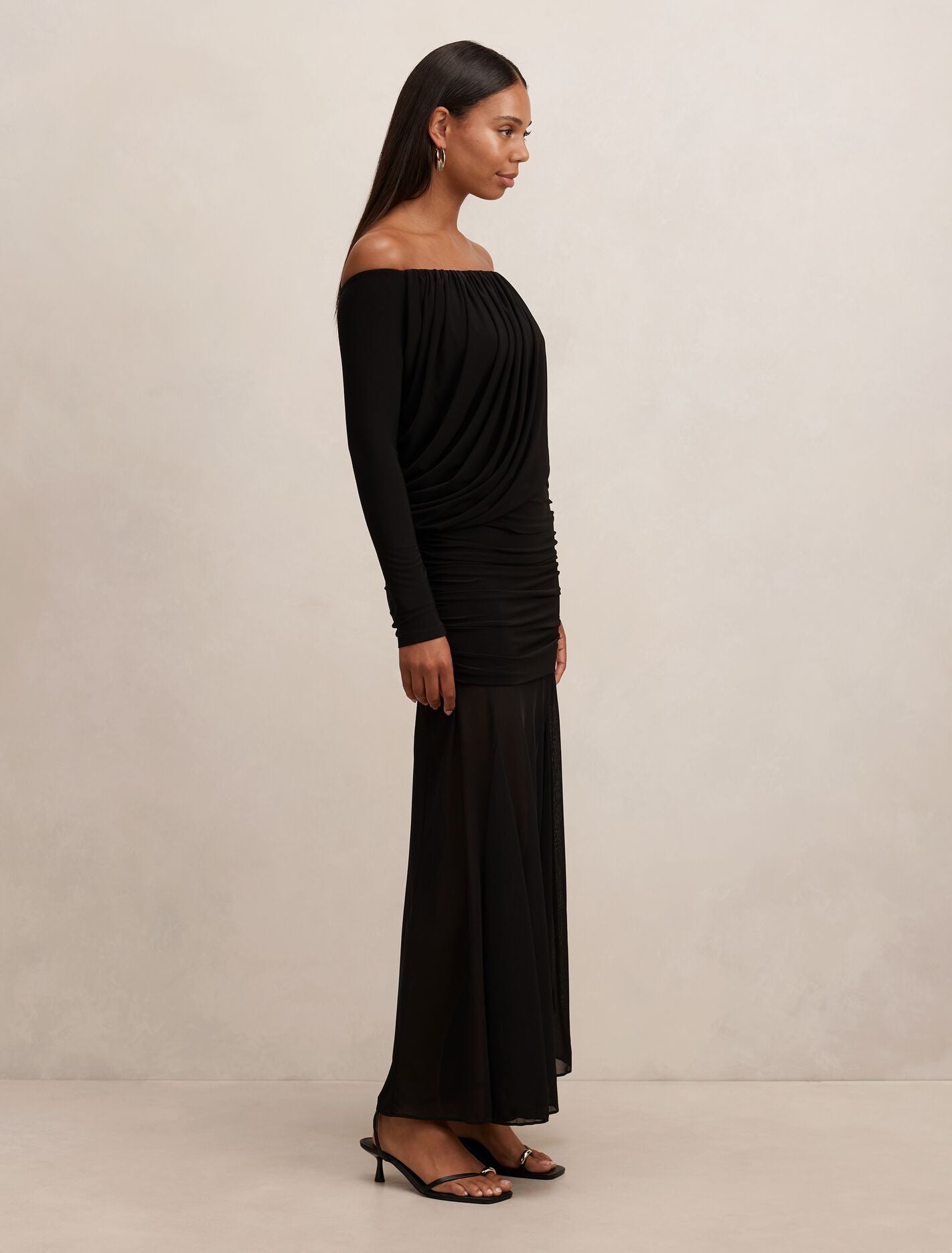 Belinda Bardot Draped Maxi Dress Forever New