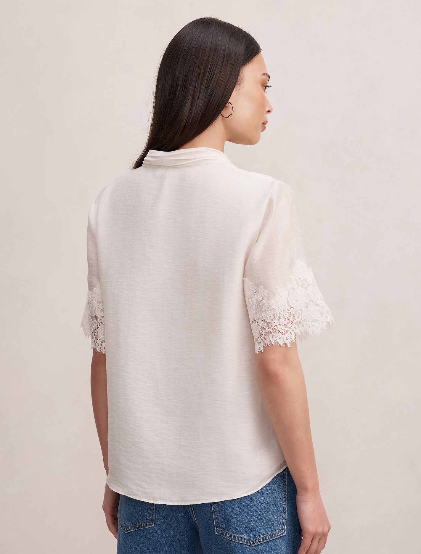 Ana Lace Detail Blouse Forever New
