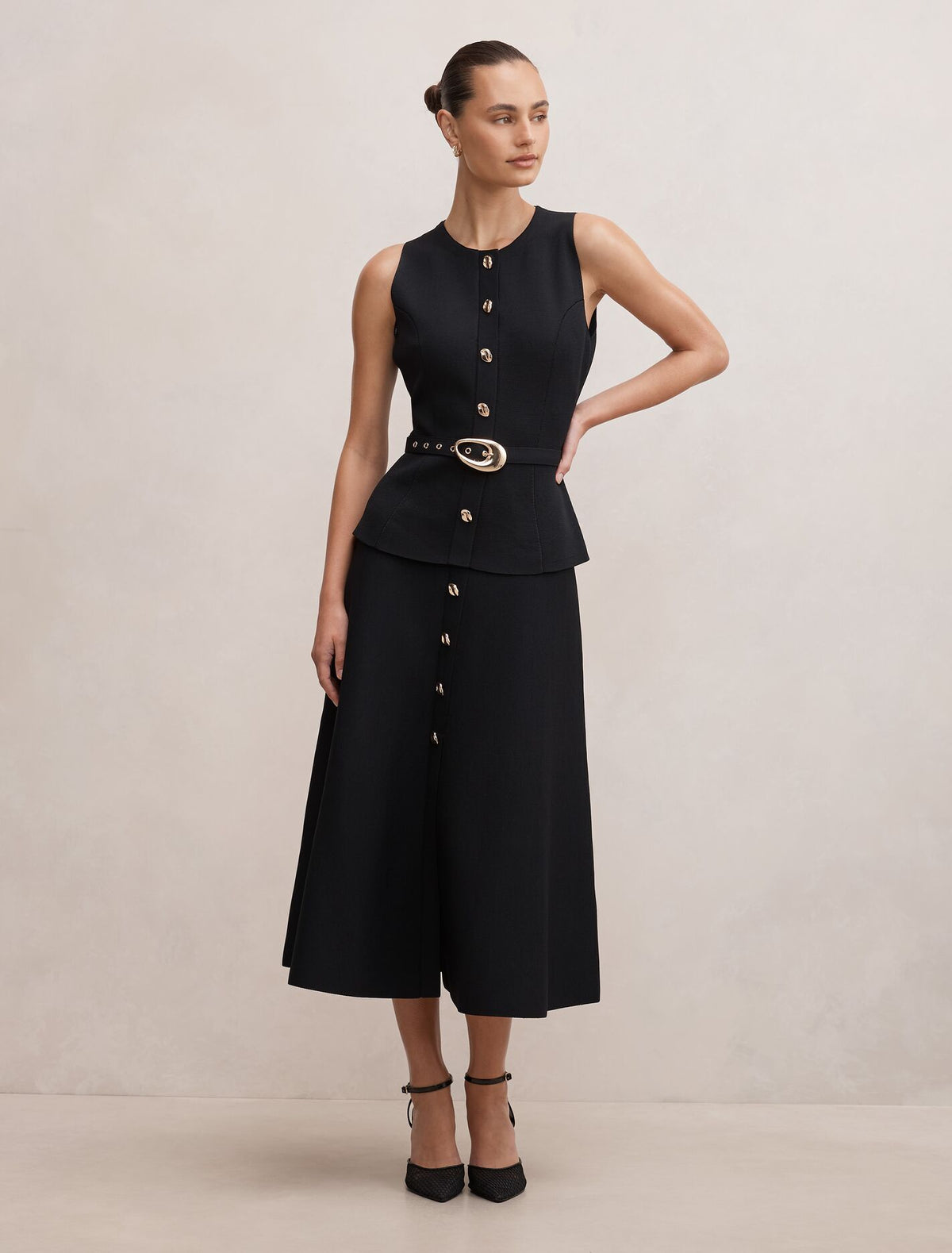 Amelia Layered A-Line Midi Dress Forever New