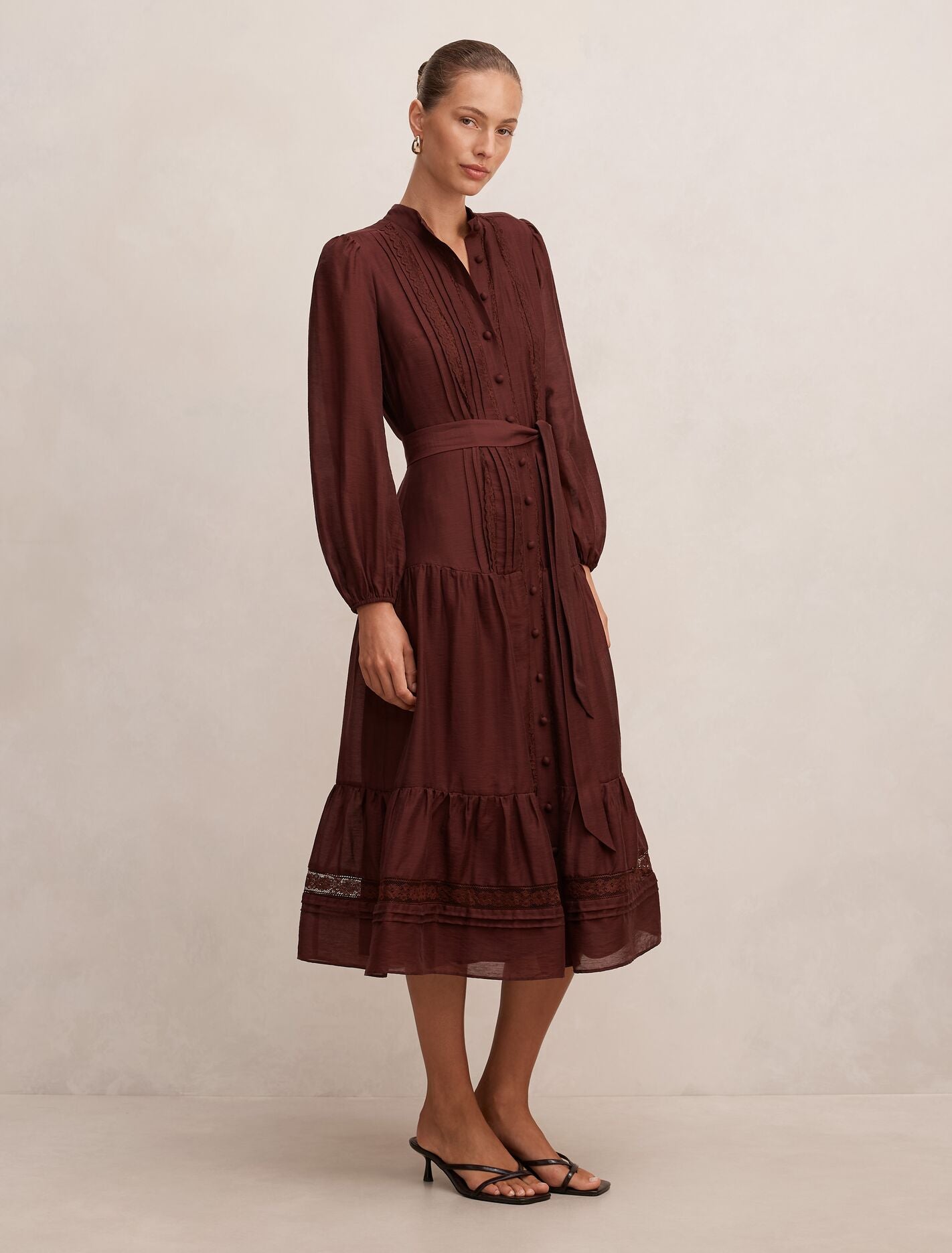 Rachel Lace Trim Midi Dress Forever New