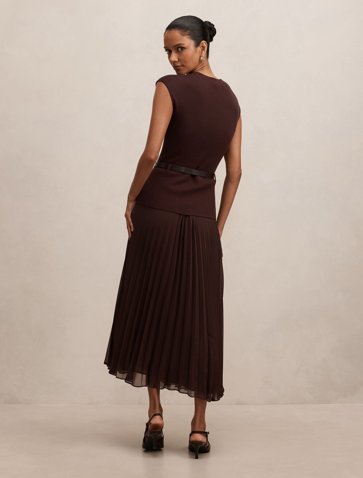 Lorelei Petite Woven Mixed Midi Dress Forever New