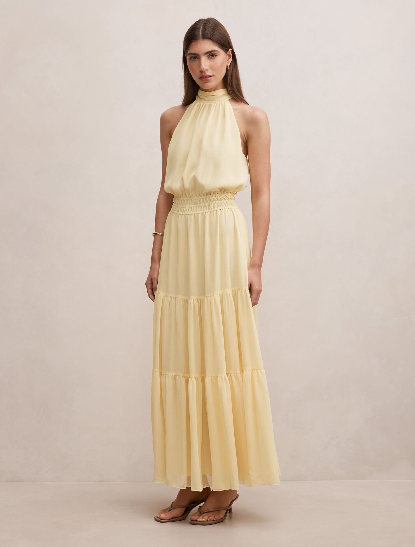 Lauren Tiered Halter Maxi Dress Forever New