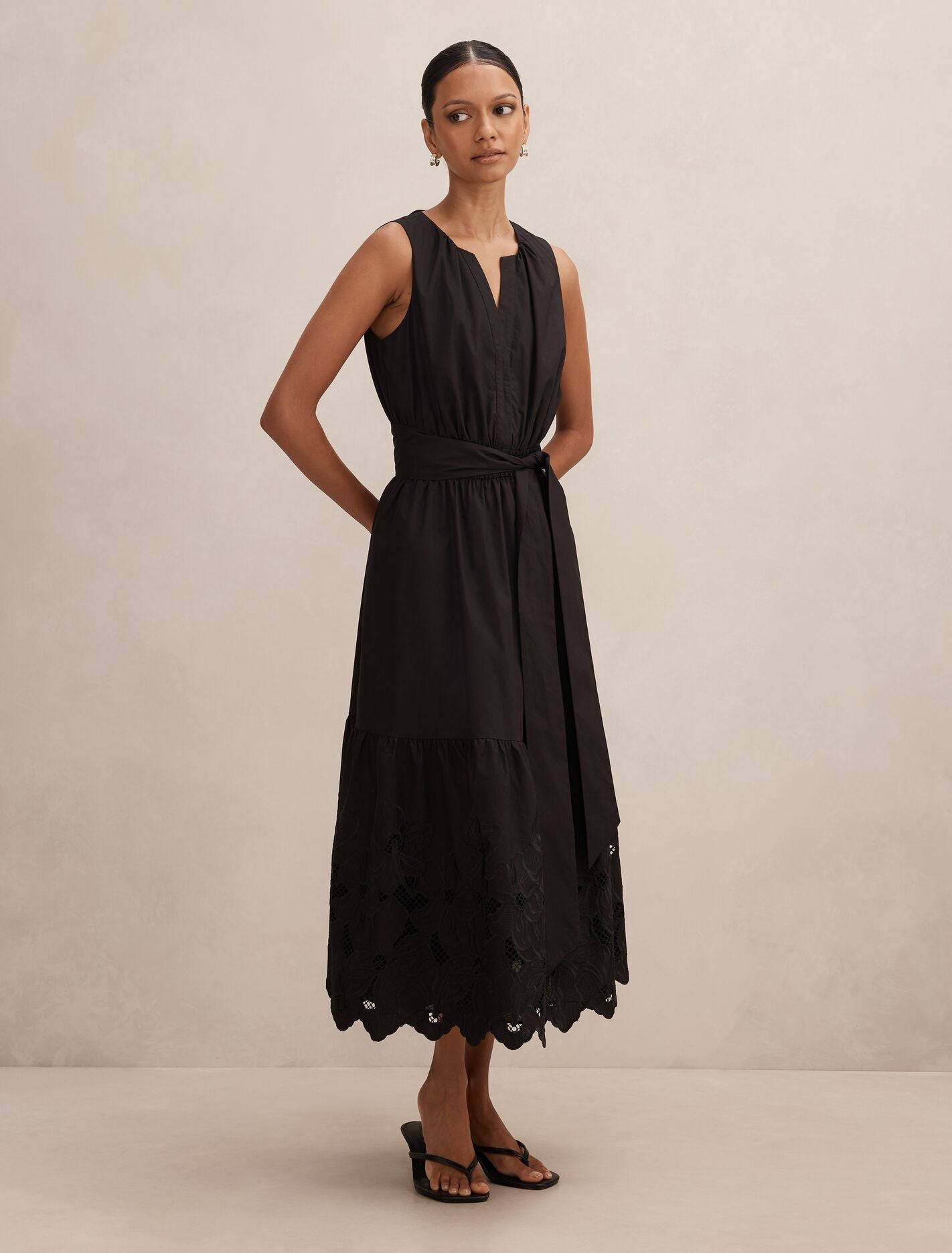 Dahlia Petite Embroidered Midi Dress