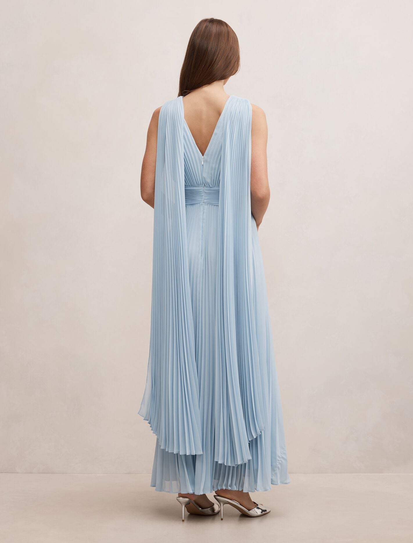 Leia Pleated Cape Maxi Dress Forever New