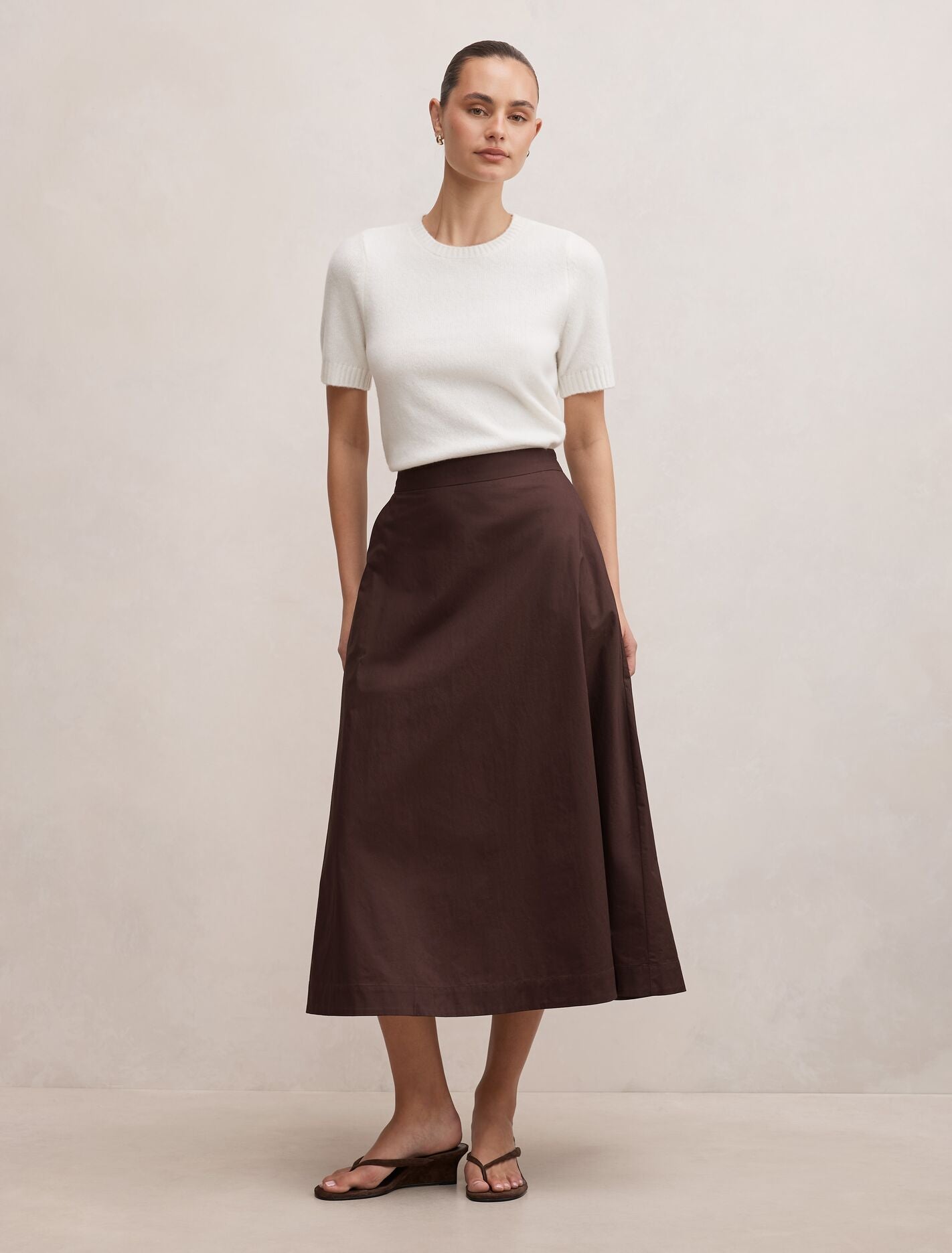 Chrissy Cotton Midi Skirt Forever New