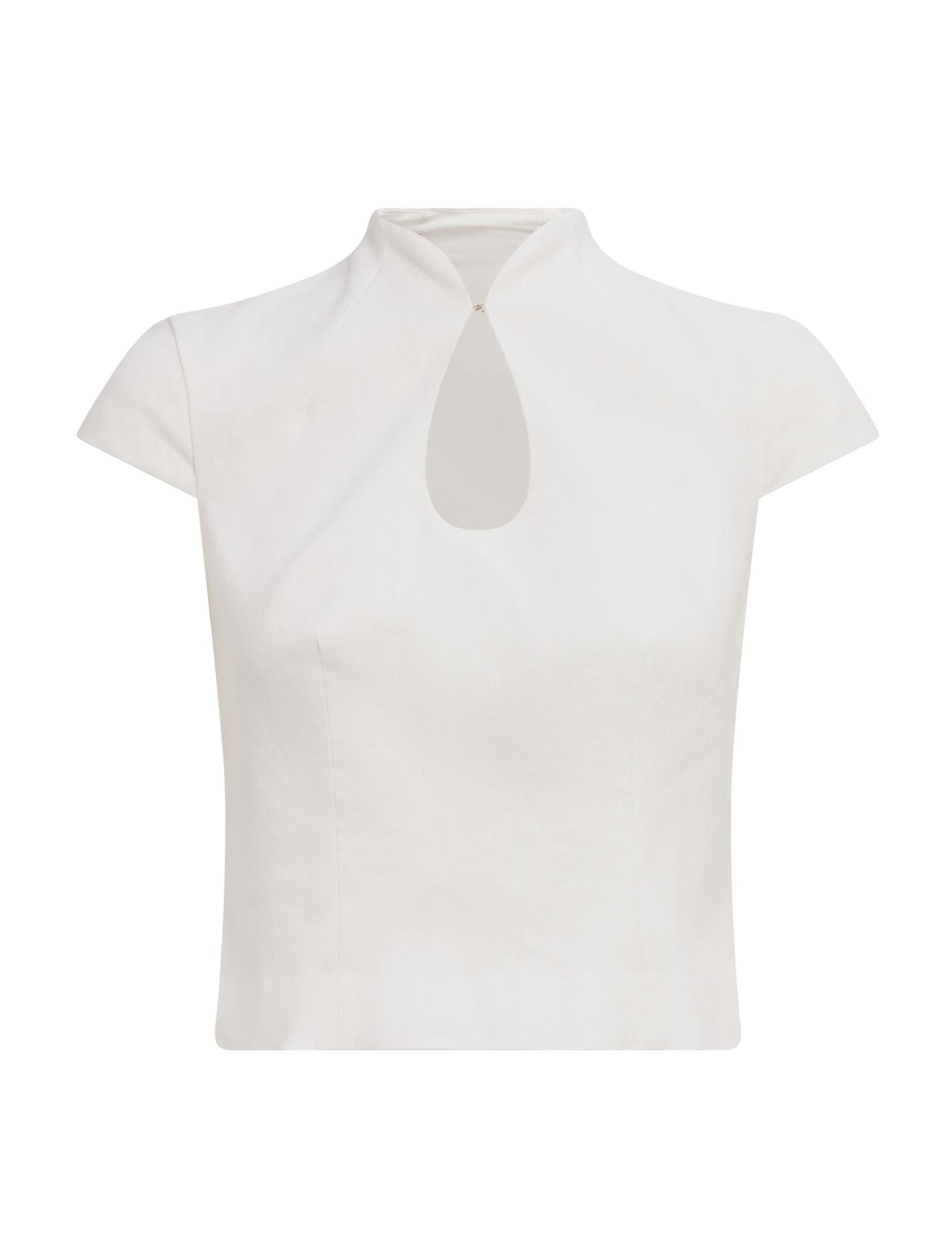 Ayla Keyhole Linen Top Forever New