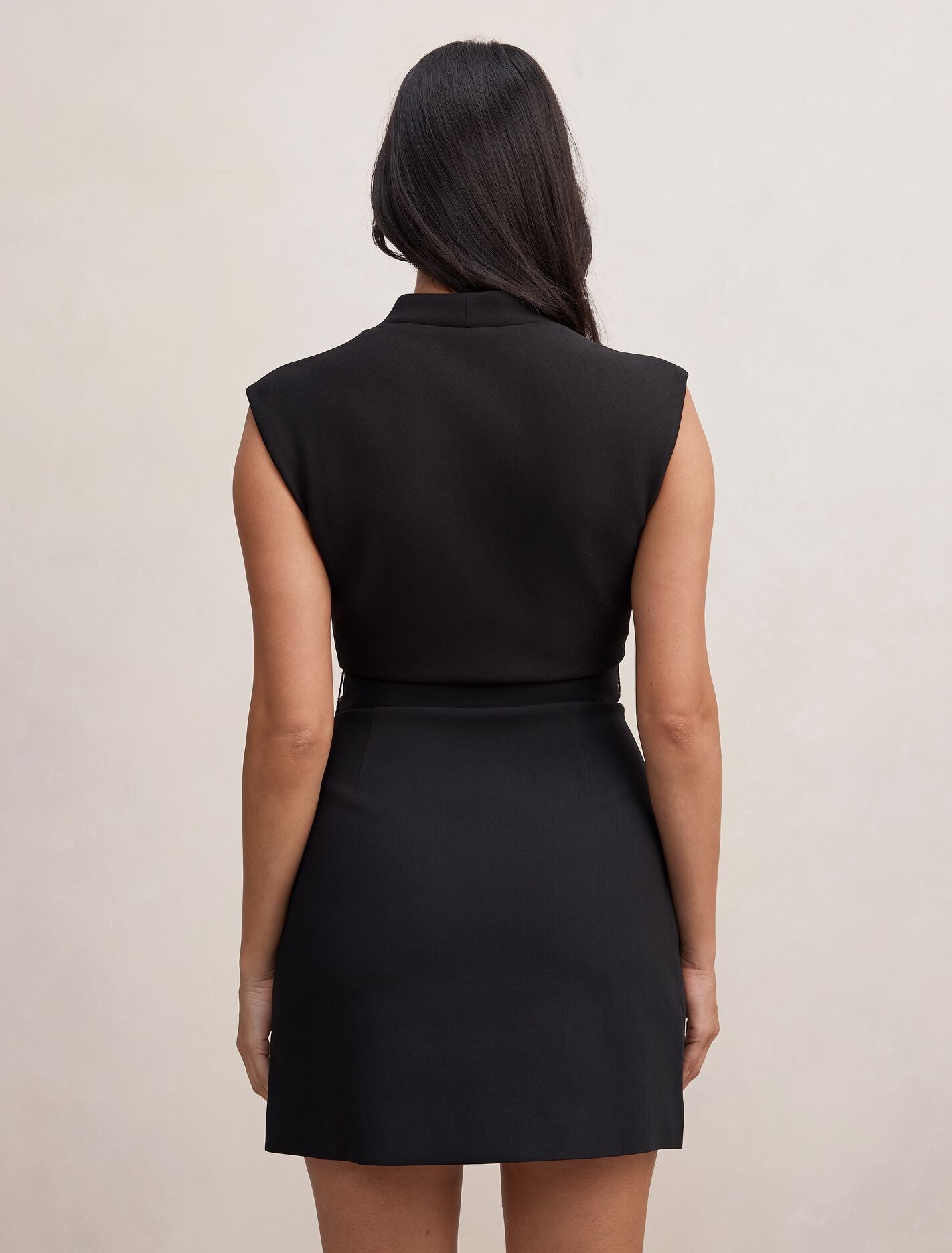 Rory Structured Tie Mini Dress Forever New