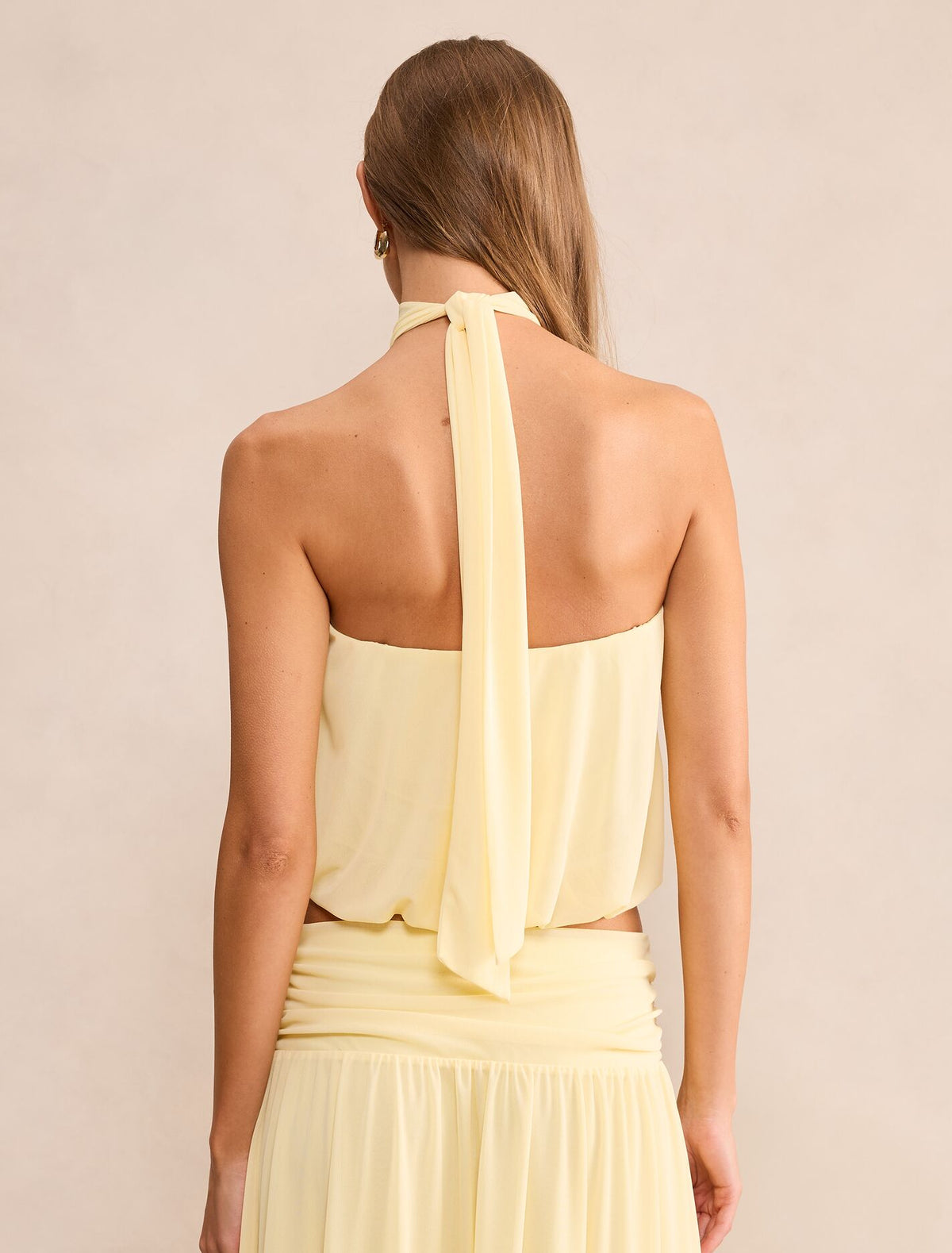 Layne Bubble Waist Halter Top Forever New