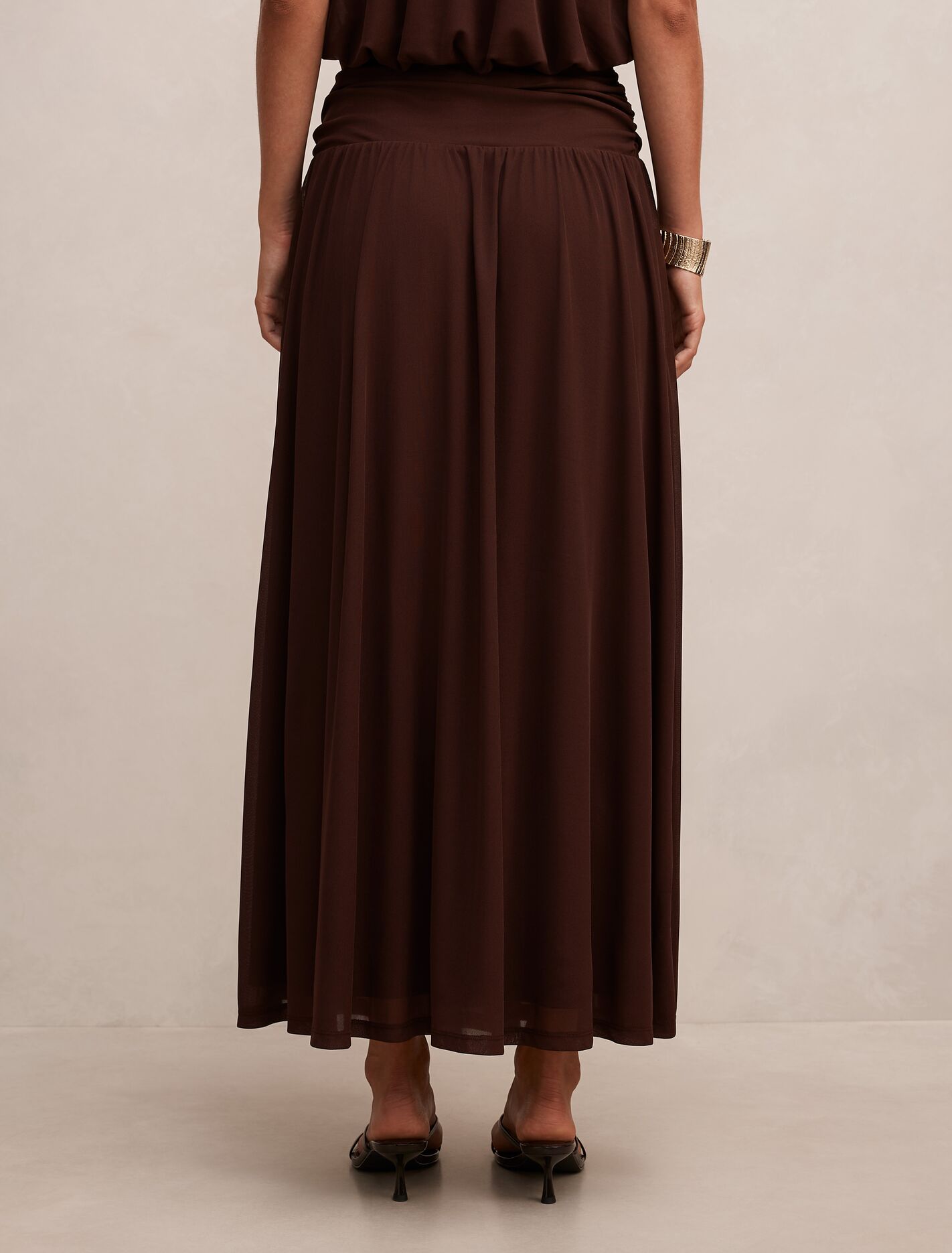 Layne Gathered Basque Maxi Skirt Forever New