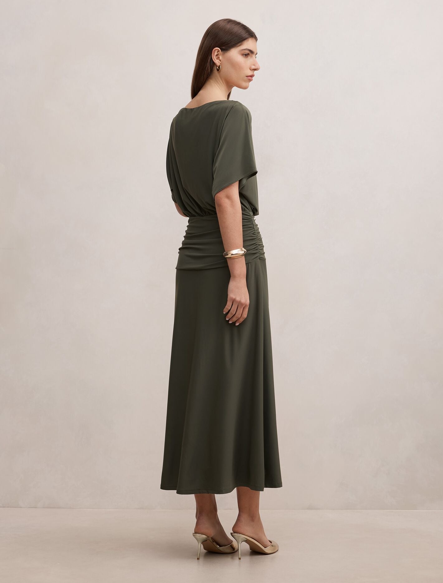 Parker Draped Jersey Midi Dress Forever New
