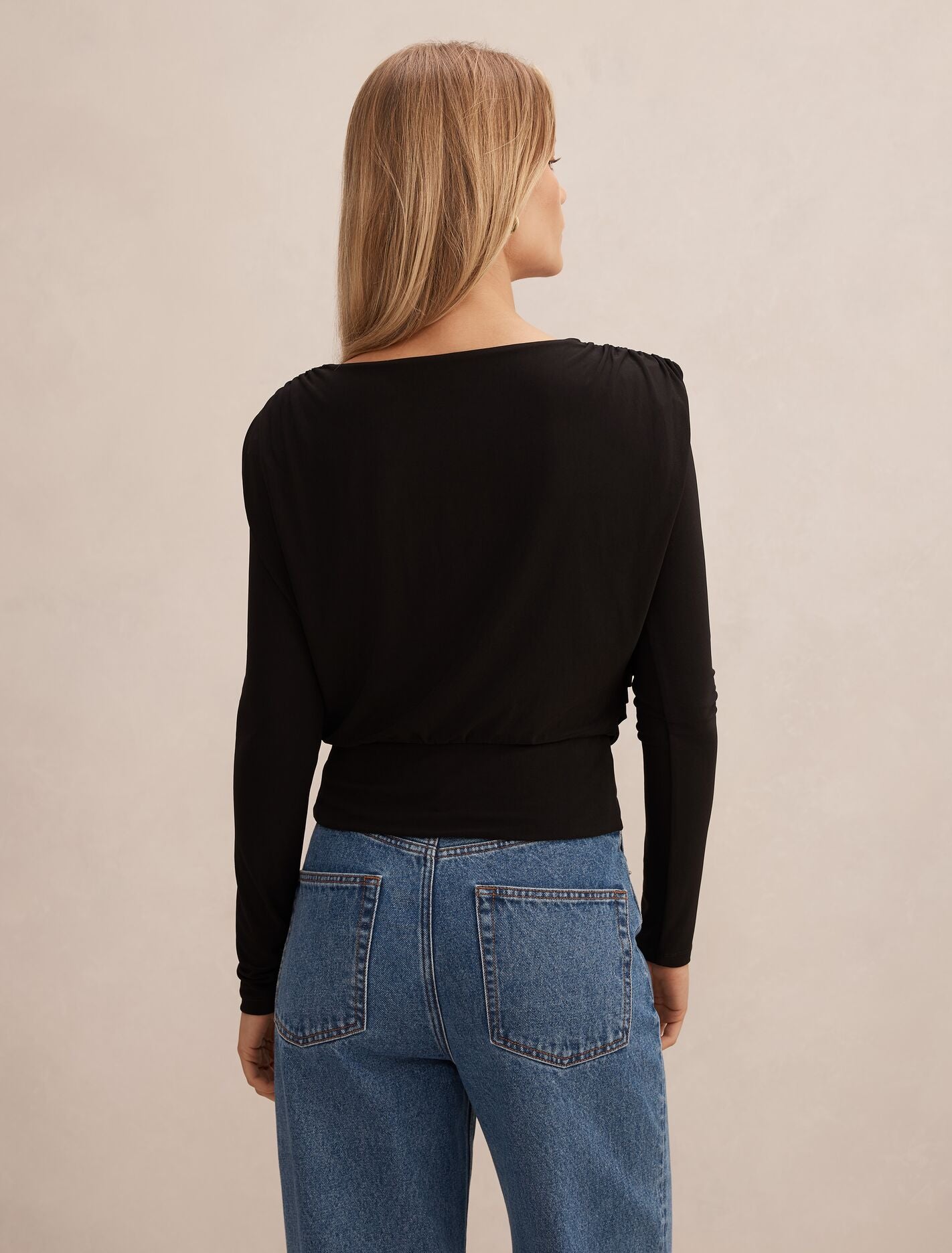 Estelle Bubble Waist Long Sleeve Top Forever New