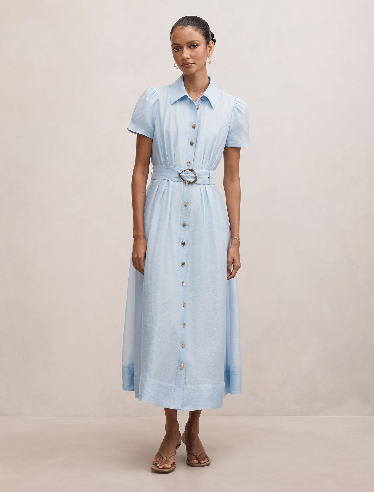 Avery Petite Short Sleeve Midi Dress
