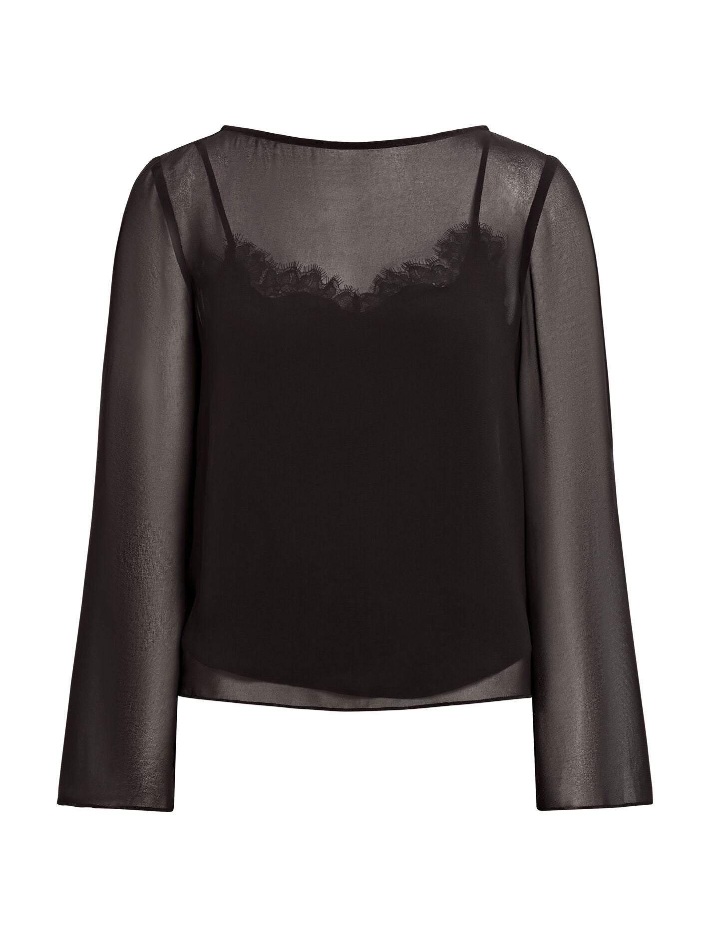 Lottie Sheer Long Sleeve Top Forever New
