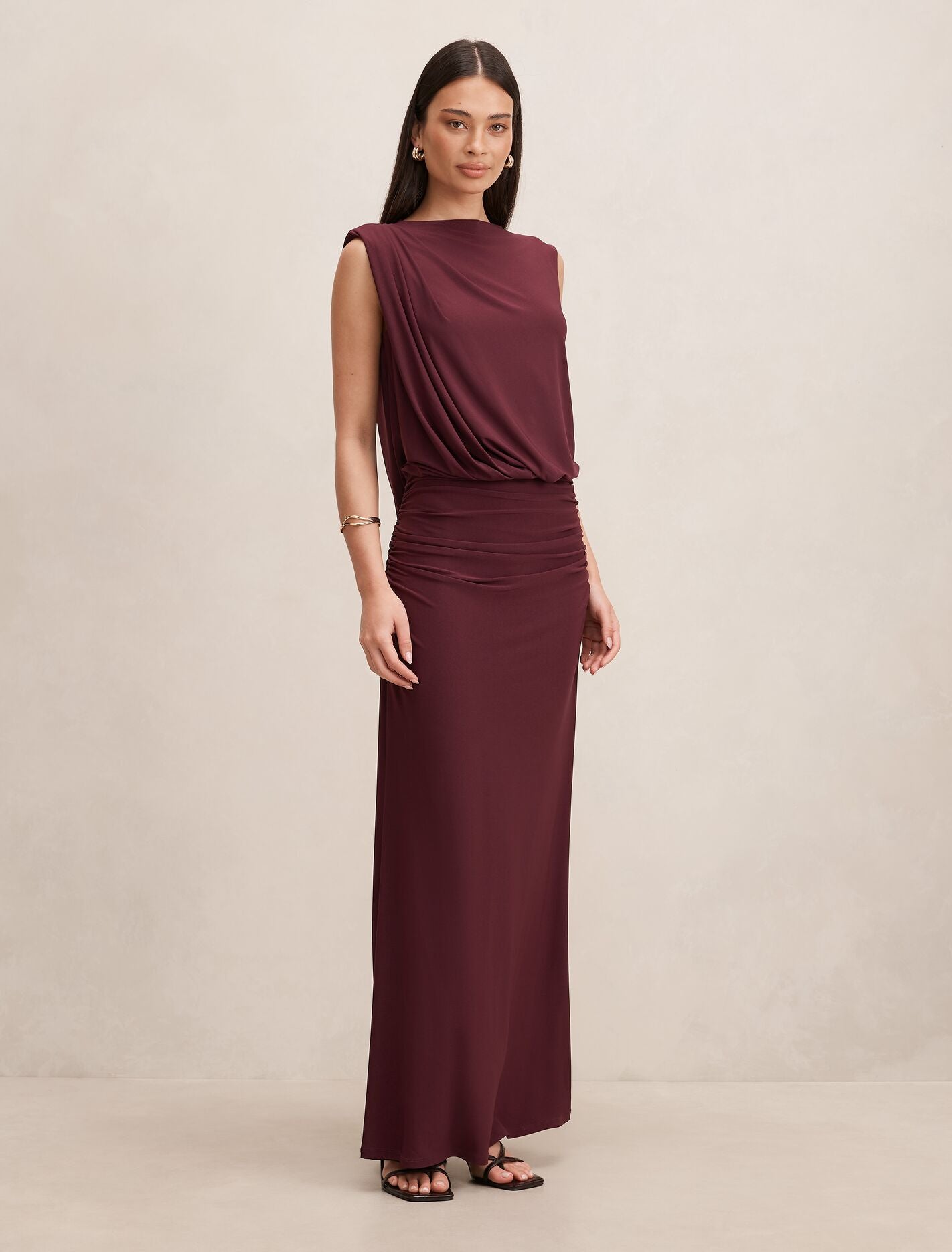 Leni Draped Backless Dress Forever New