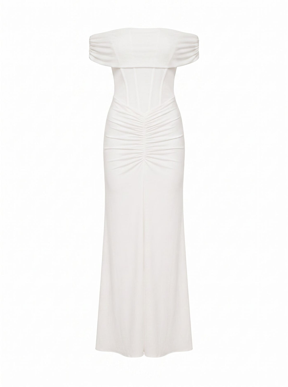Ania Ruched Bardot Maxi Dress