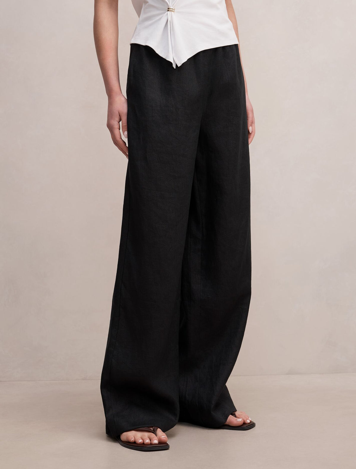 Lily Linen Drawstring Pants Forever New
