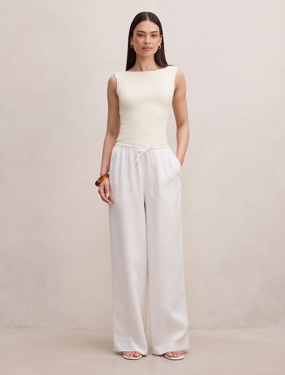 Lily Linen Drawstring Pants Forever New