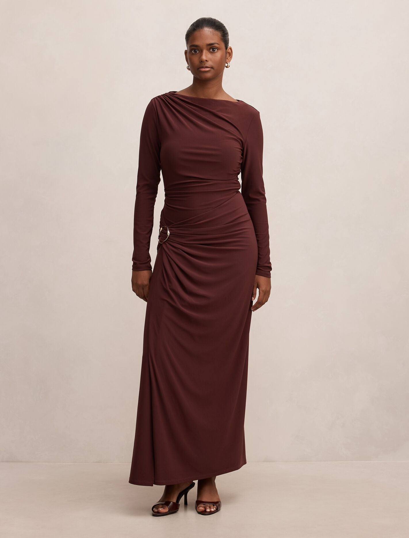 Kingsley Petite Hardware Jersey Midi Dress