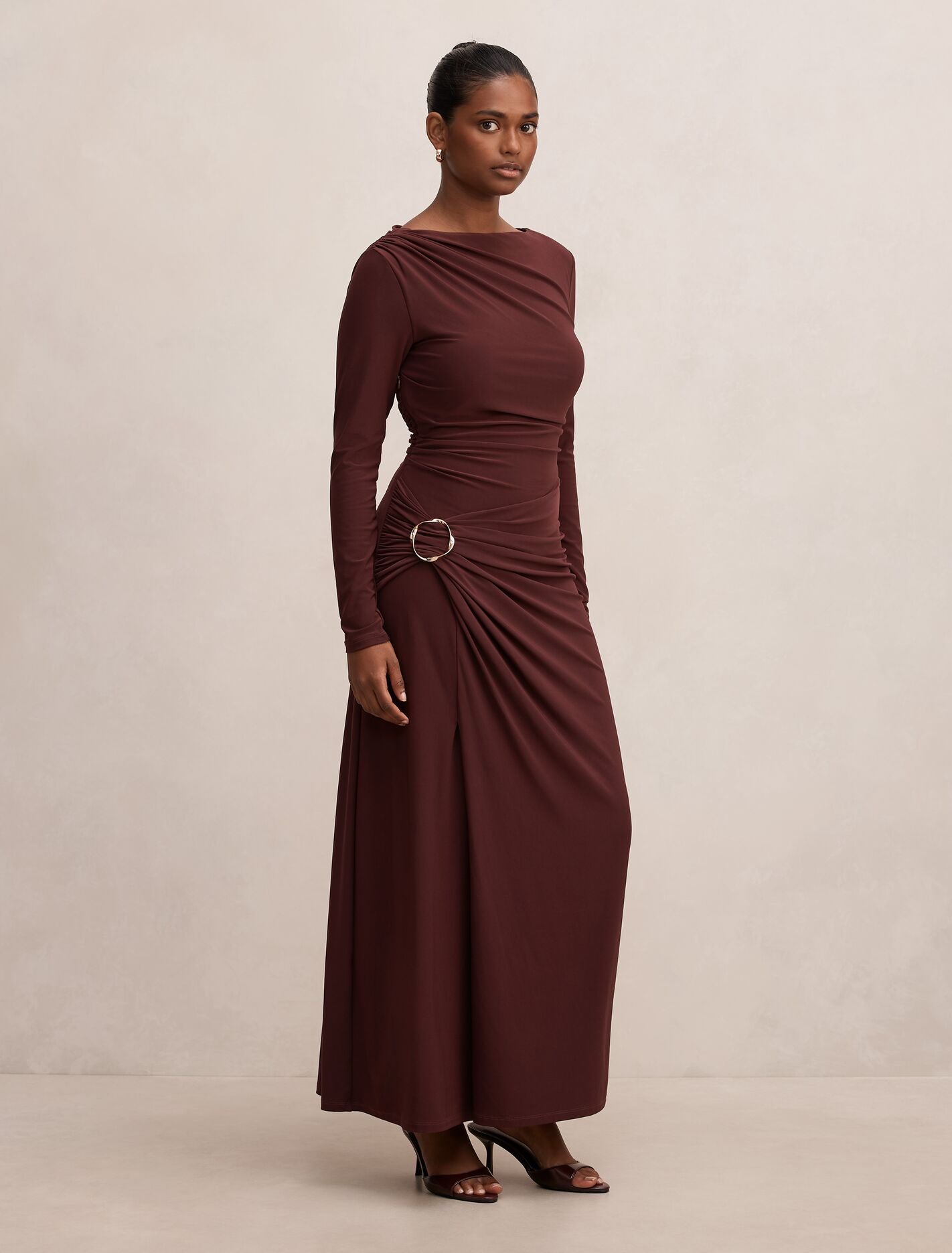 Kingsley Petite Hardware Jersey Midi Dress Forever New