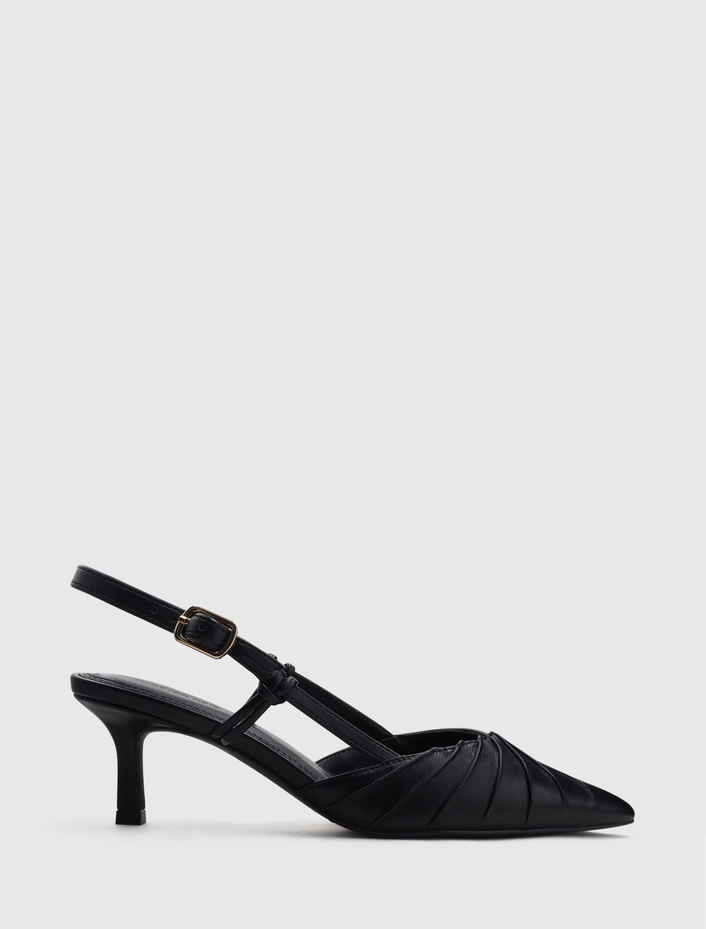 Petra Pleat Detail Heel Court Shoe
