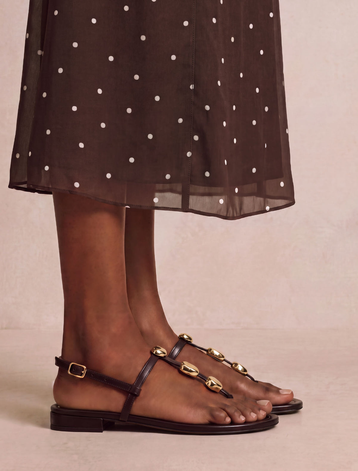 Fiona 2 Irregular Shaped Trim Flat Sandal Forever New