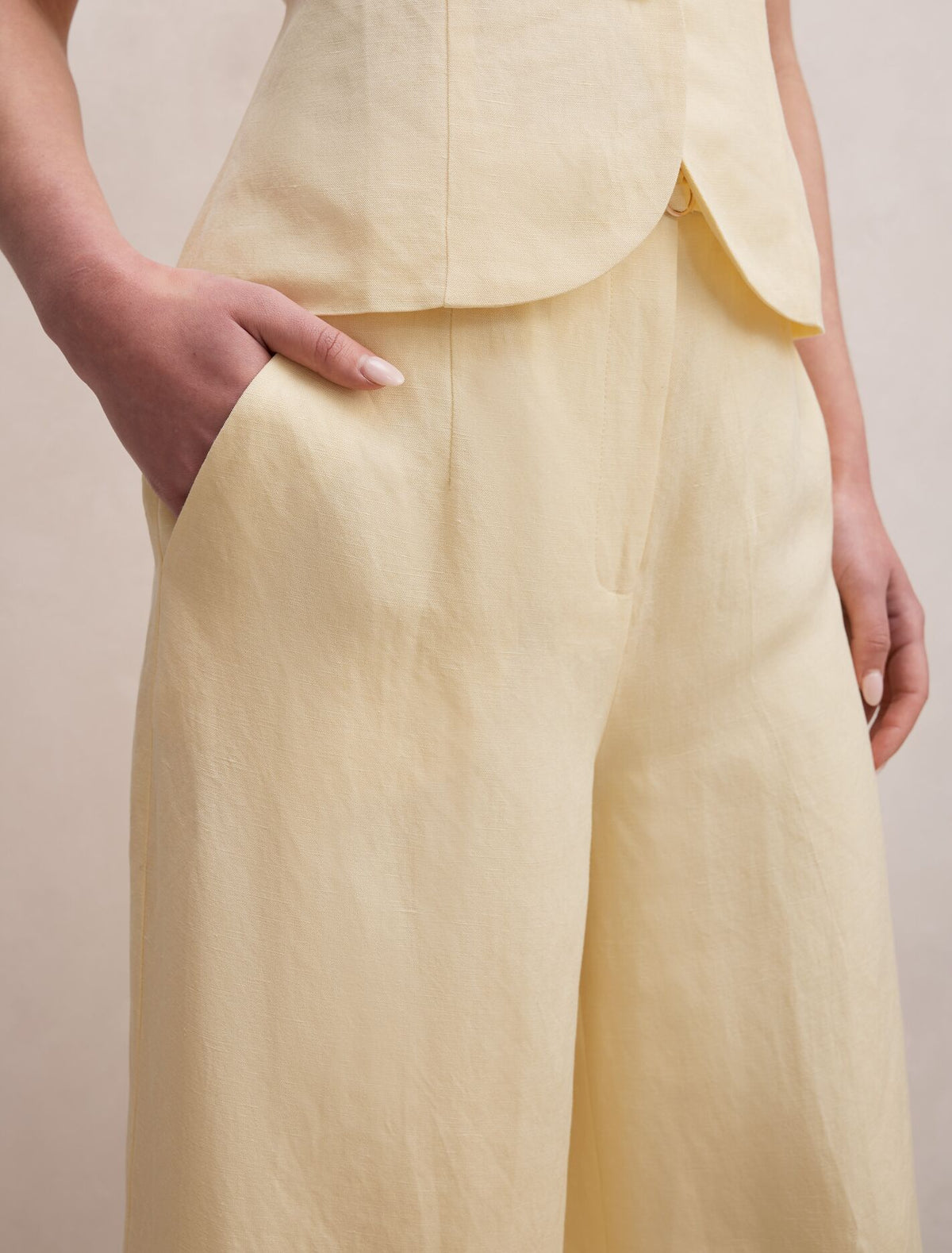 Matilda Linen Blend Wide Leg Pants Forever New