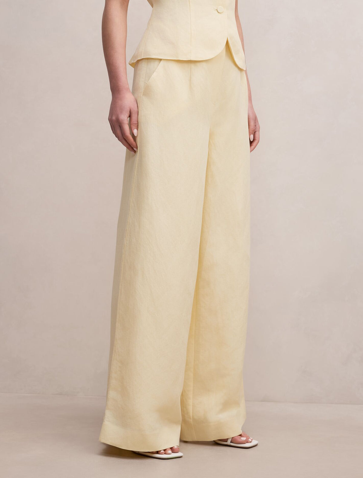 Matilda Linen Blend Wide Leg Pants Forever New