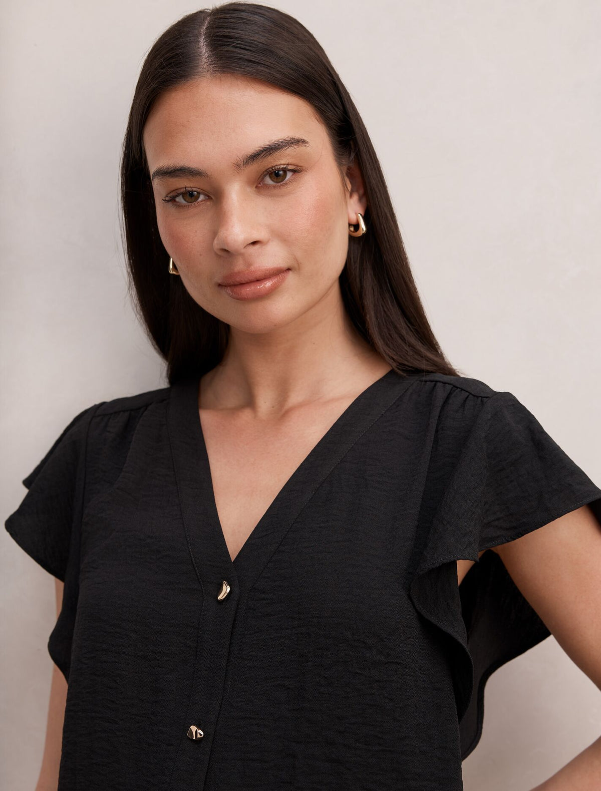 Cecilia Flutter Sleeve Blouse Forever New