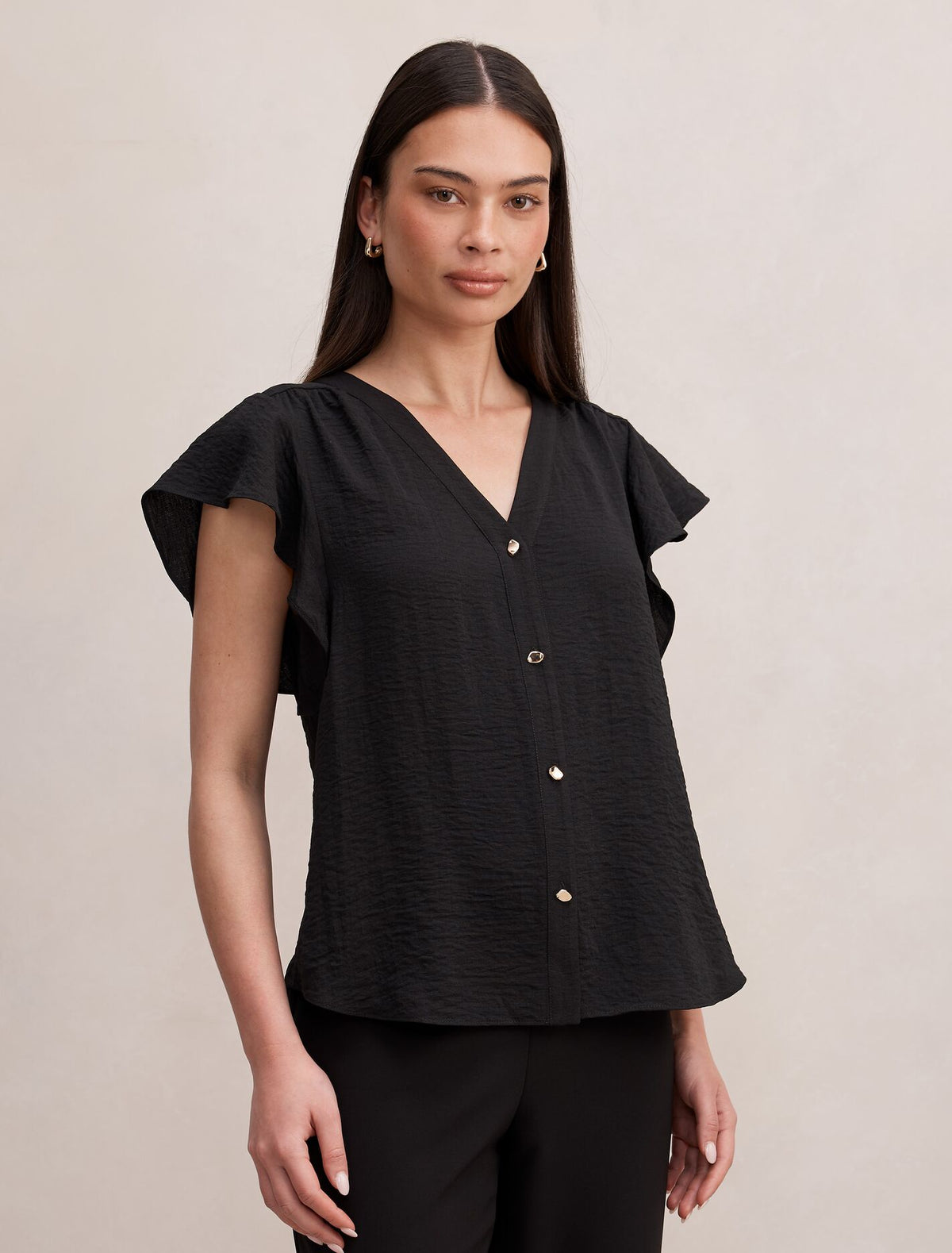 Cecilia Flutter Sleeve Blouse Forever New