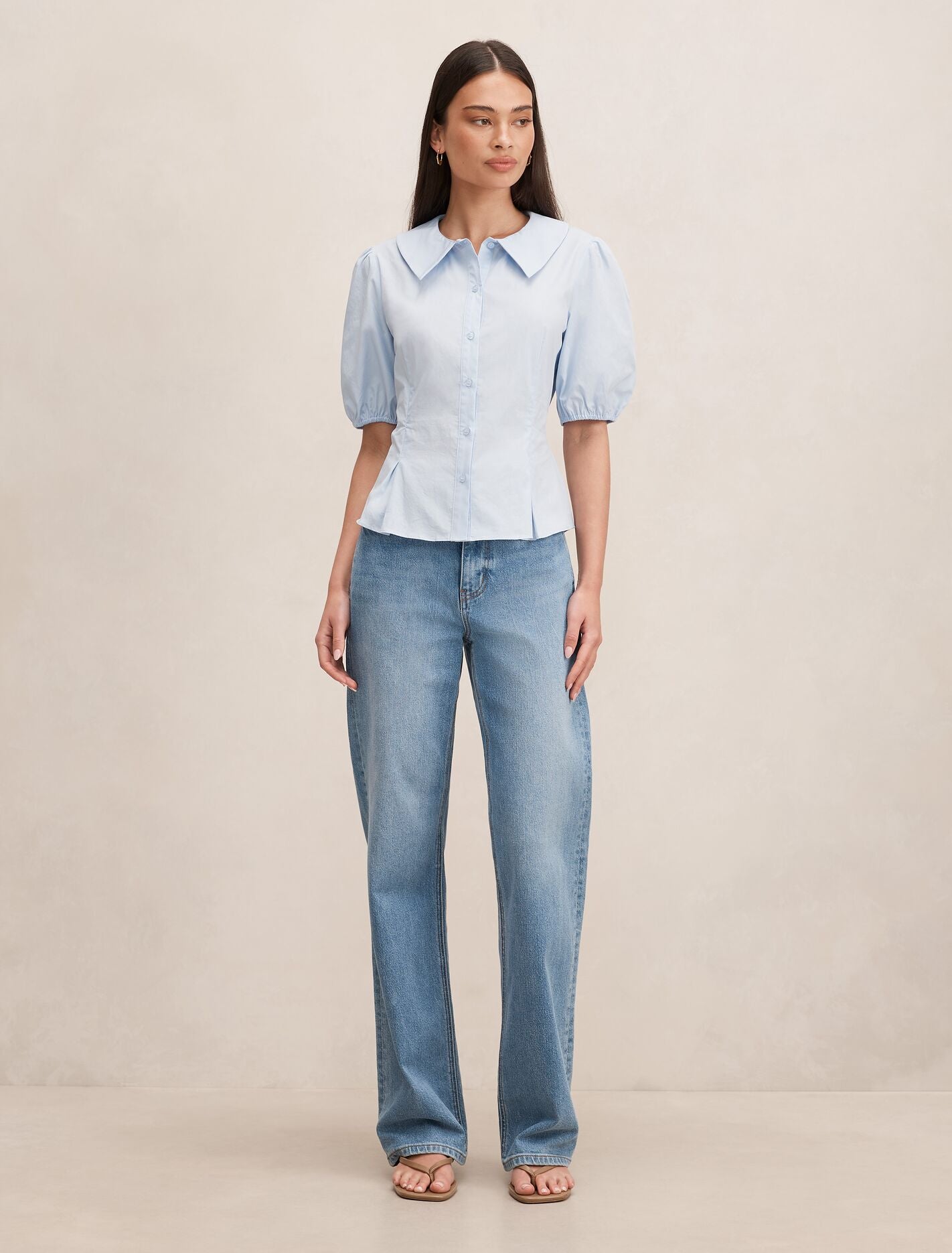 Gracie Bubble Sleeve Shirt Forever New