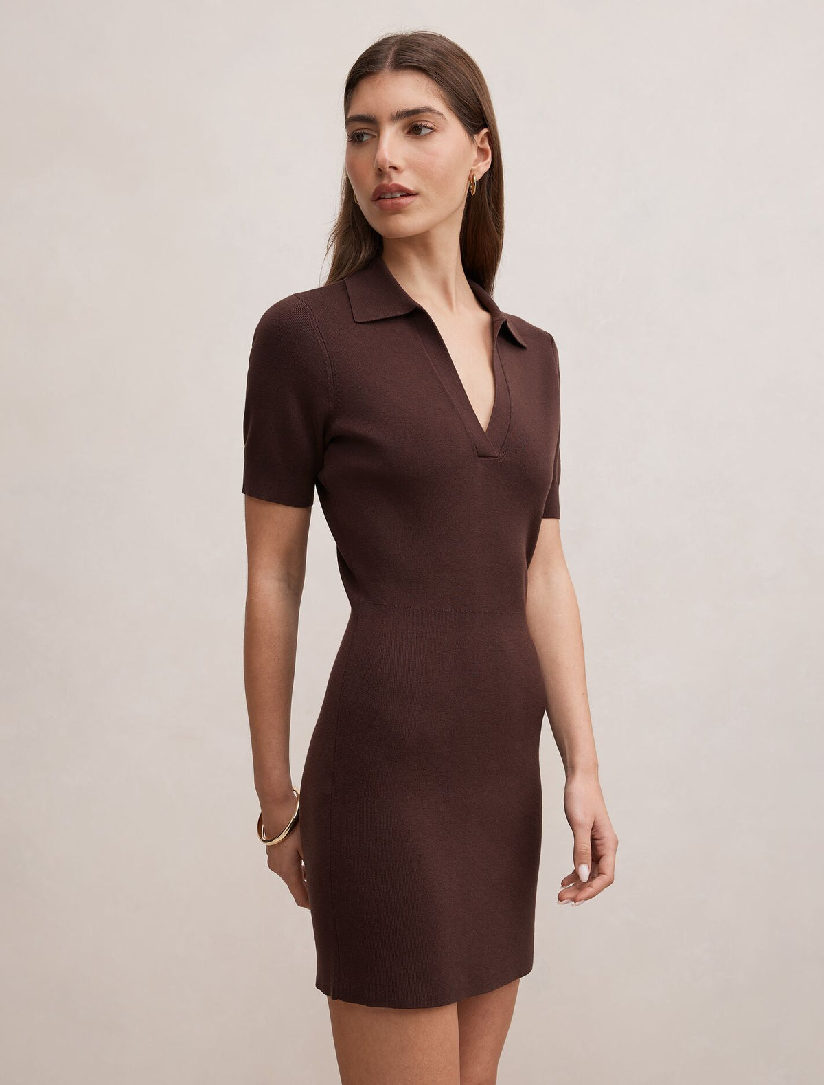 Darci Polo Collar Knit Dress Forever New