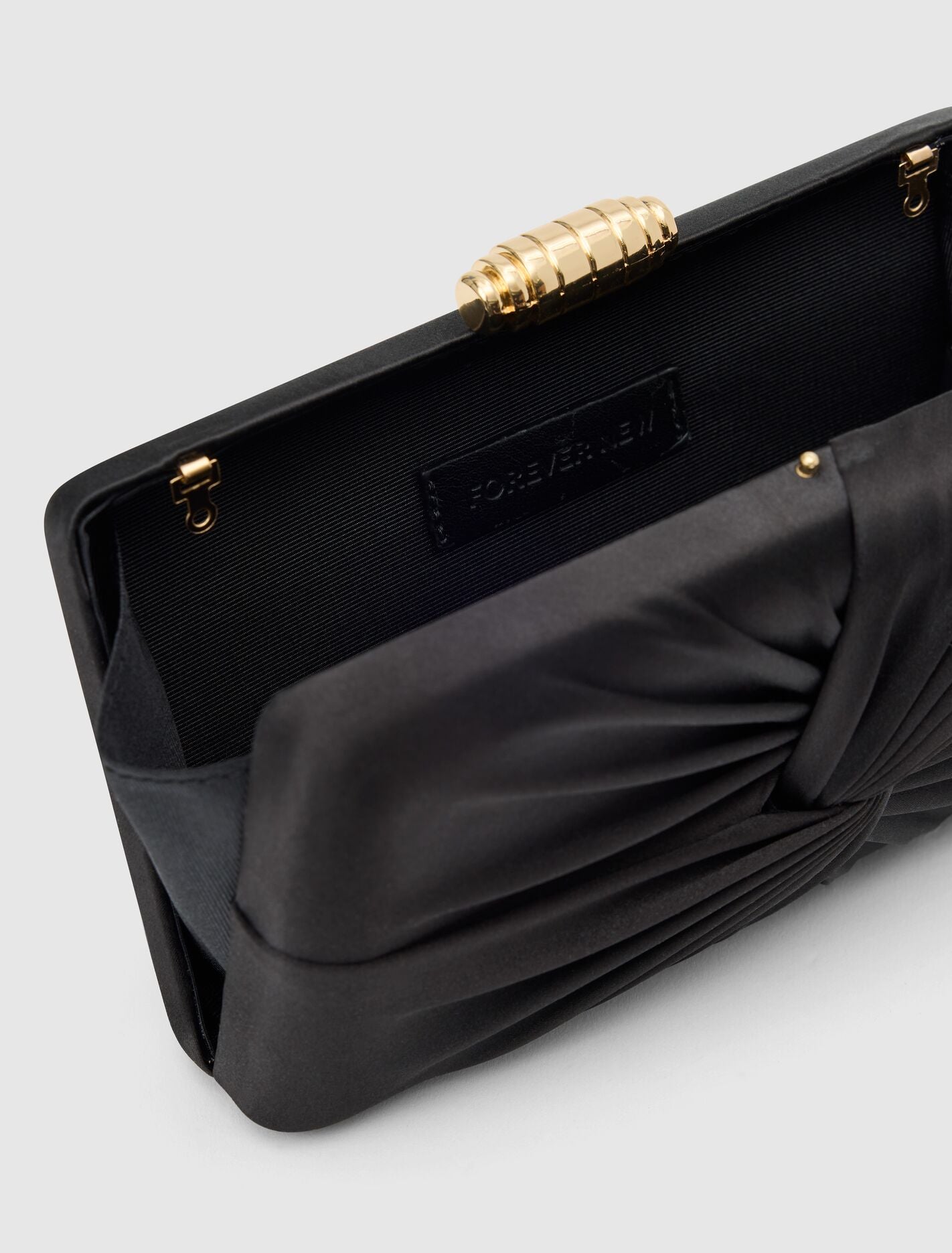Tate Twist Satin Hardcase Clutch Forever New