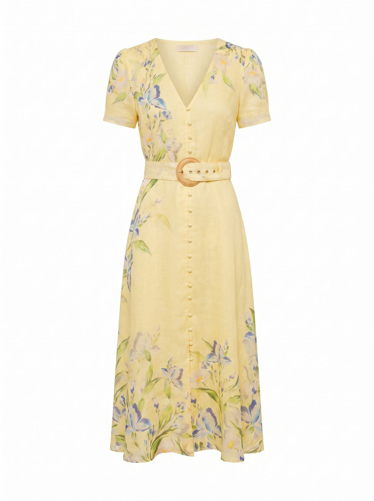 Calissa V-Neck Short Sleeve Midi Dress Forever New