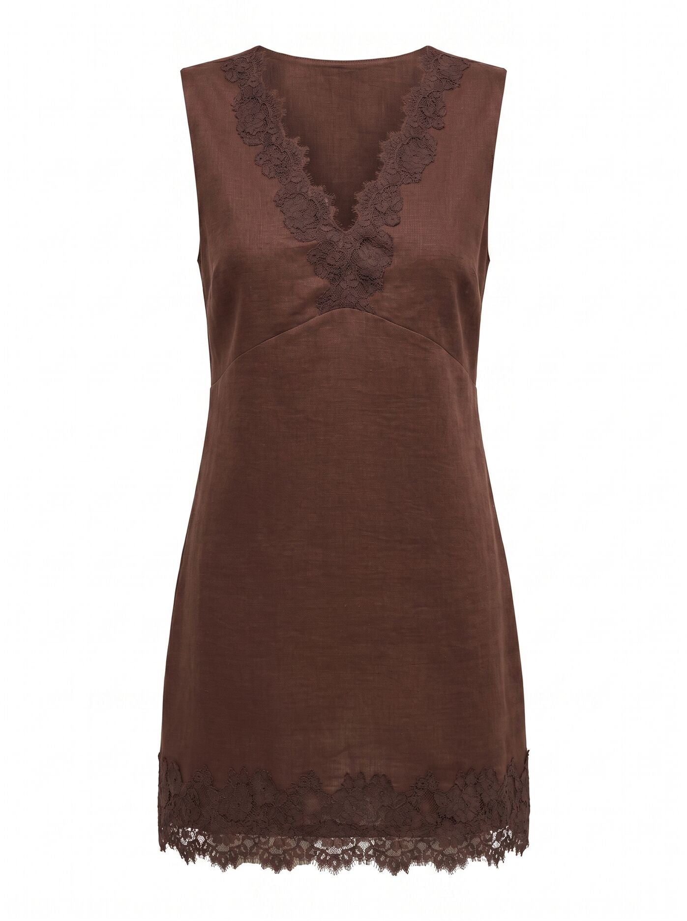 Zali Lace Trim Linen Mini Dress Forever New