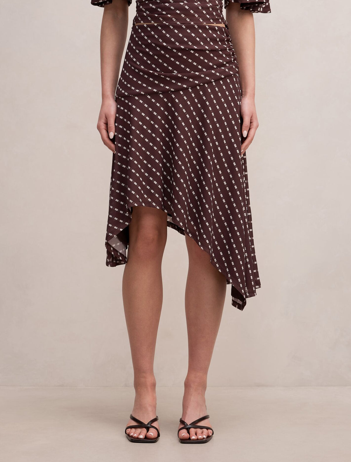 Polly Hanky Hem Midi Skirt Alto Geo Co-Ord Forever New
