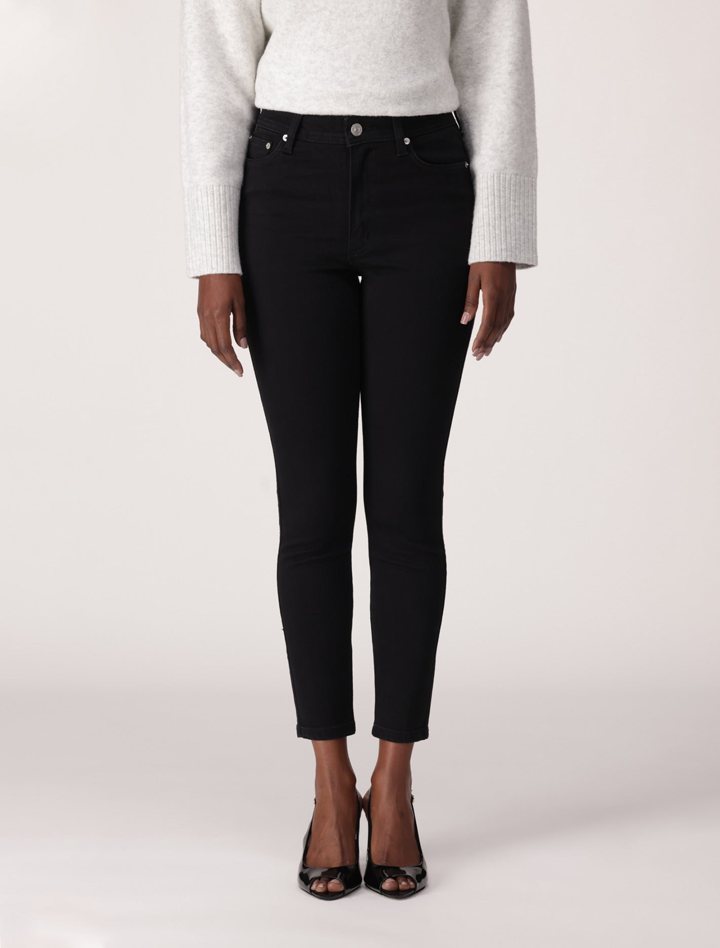 Ashley Mid-Rise Skinny Jeans Black Forever New