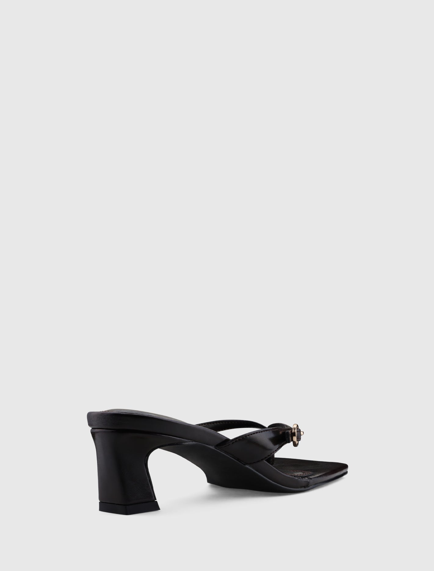 Belinda 2 Buckle Detail Thong Heeled Sandal