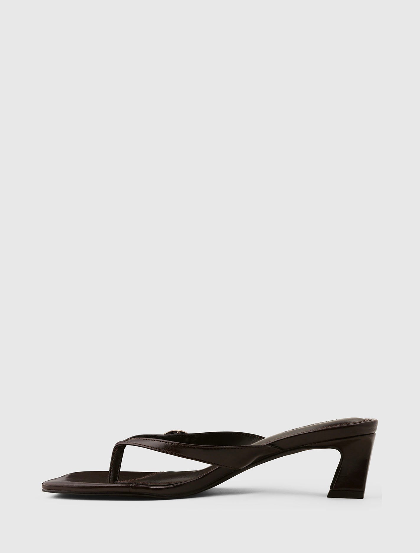 Belinda 2 Buckle Detail Thong Heeled Sandal Forever New