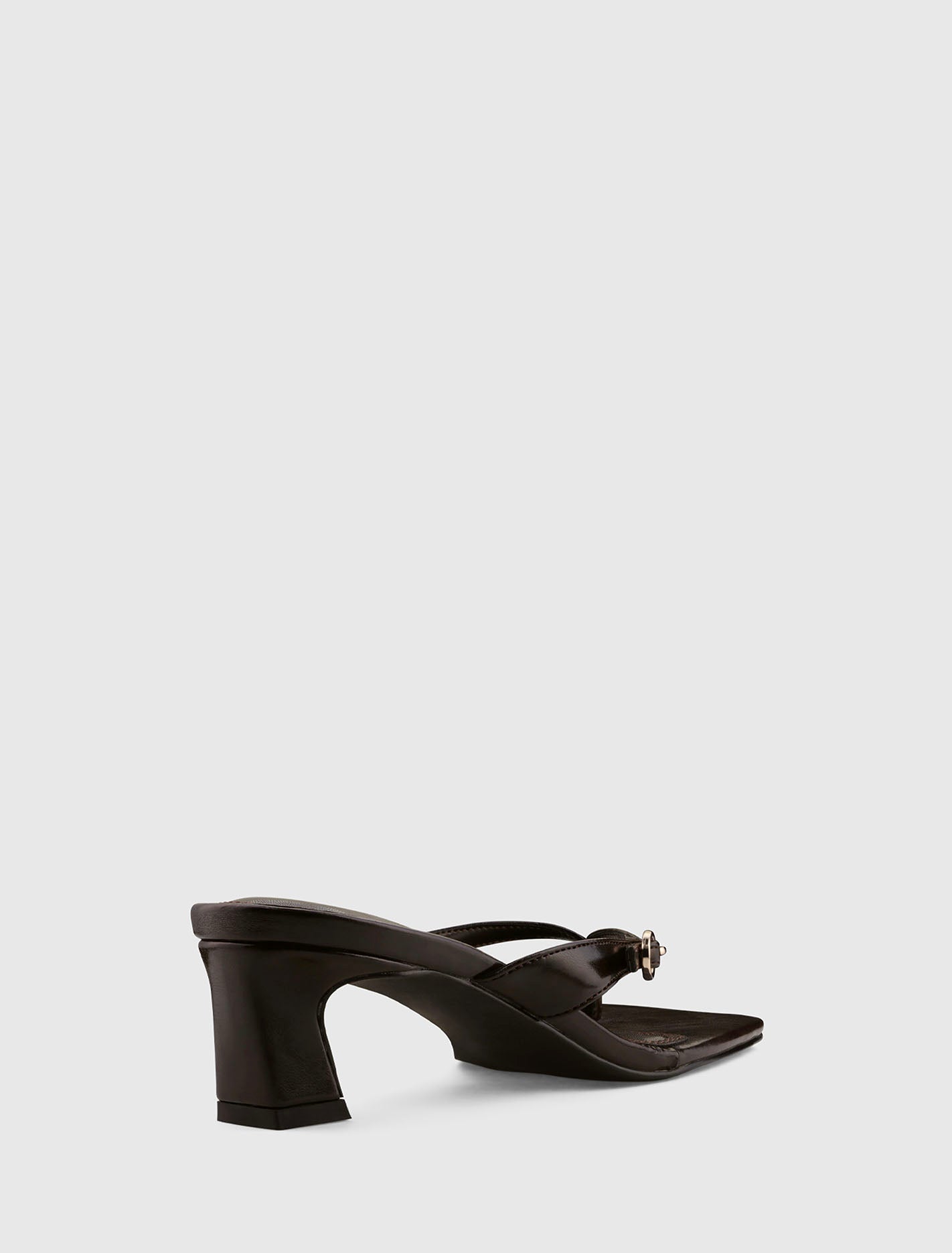 Belinda 2 Buckle Detail Thong Heeled Sandal Forever New