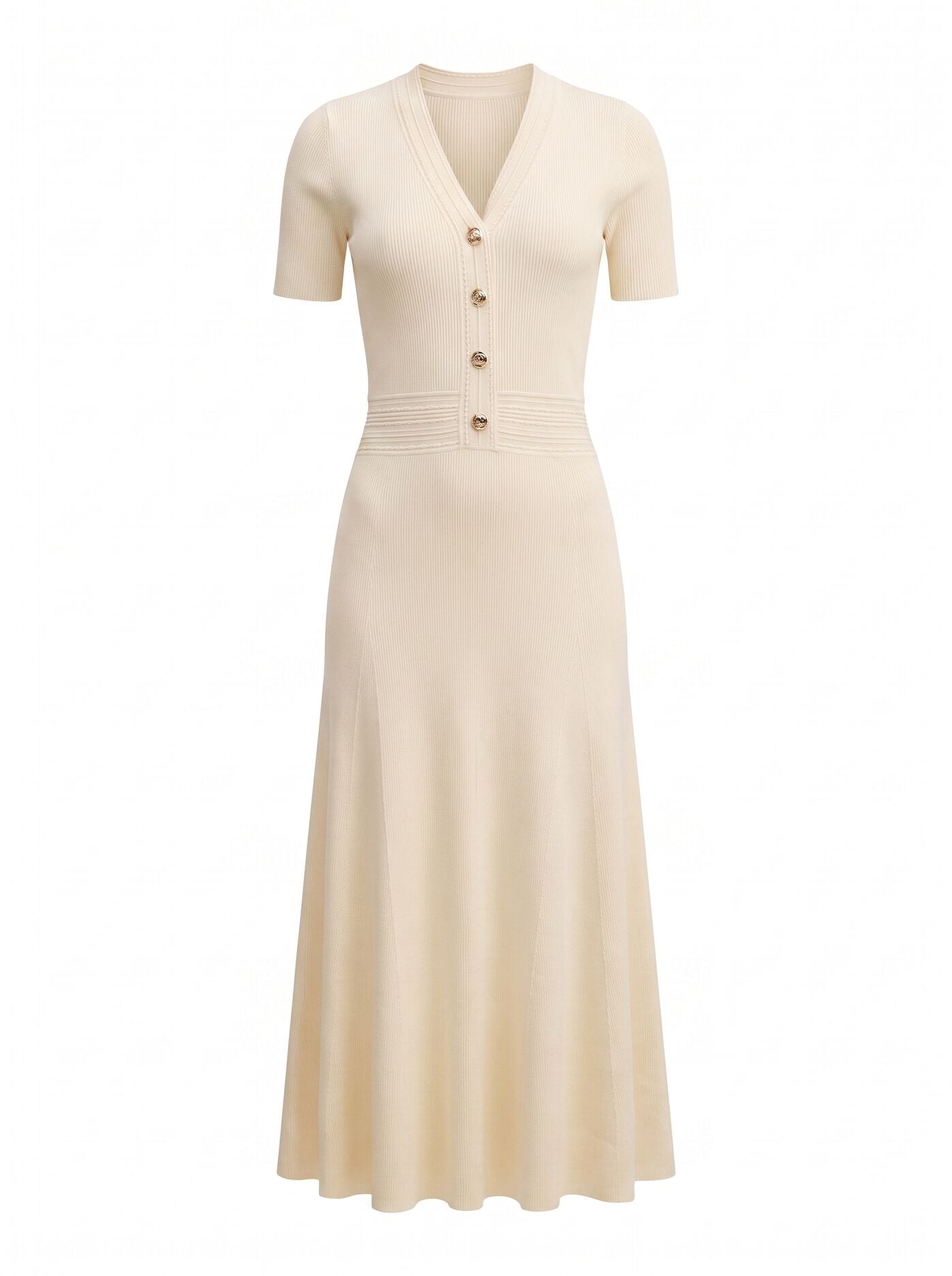 Niki V-Neck Stitch Knit Dress Forever New