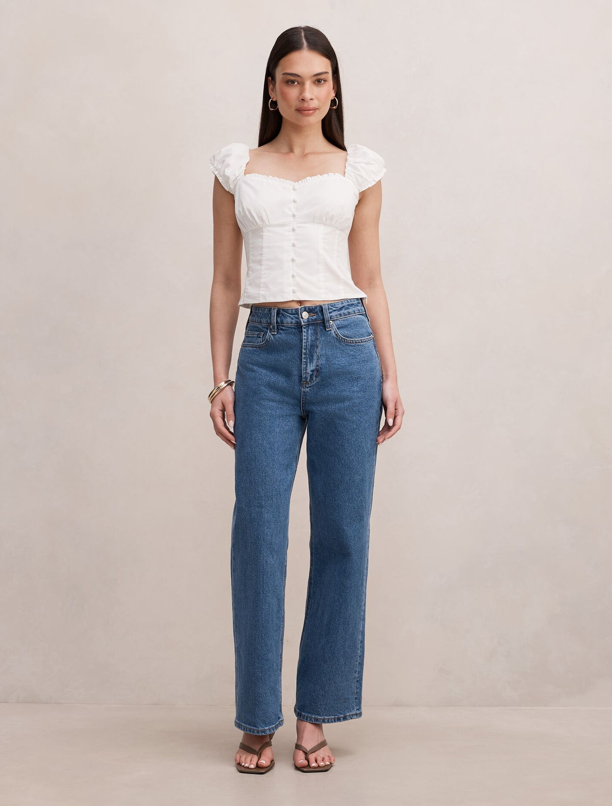 Alice Cotton Button Top Forever New