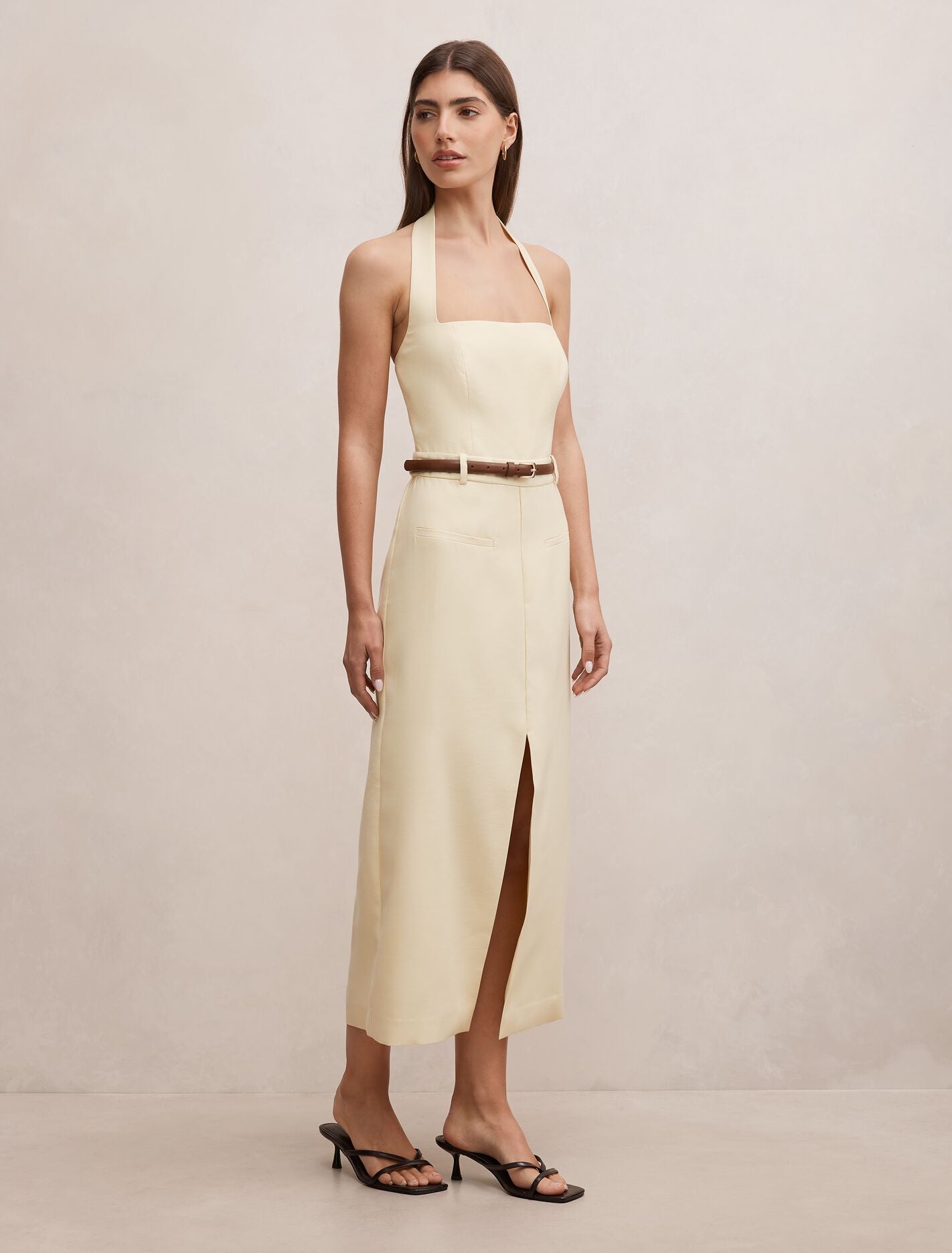 Sara Tailored Column Midi Dress Forever New