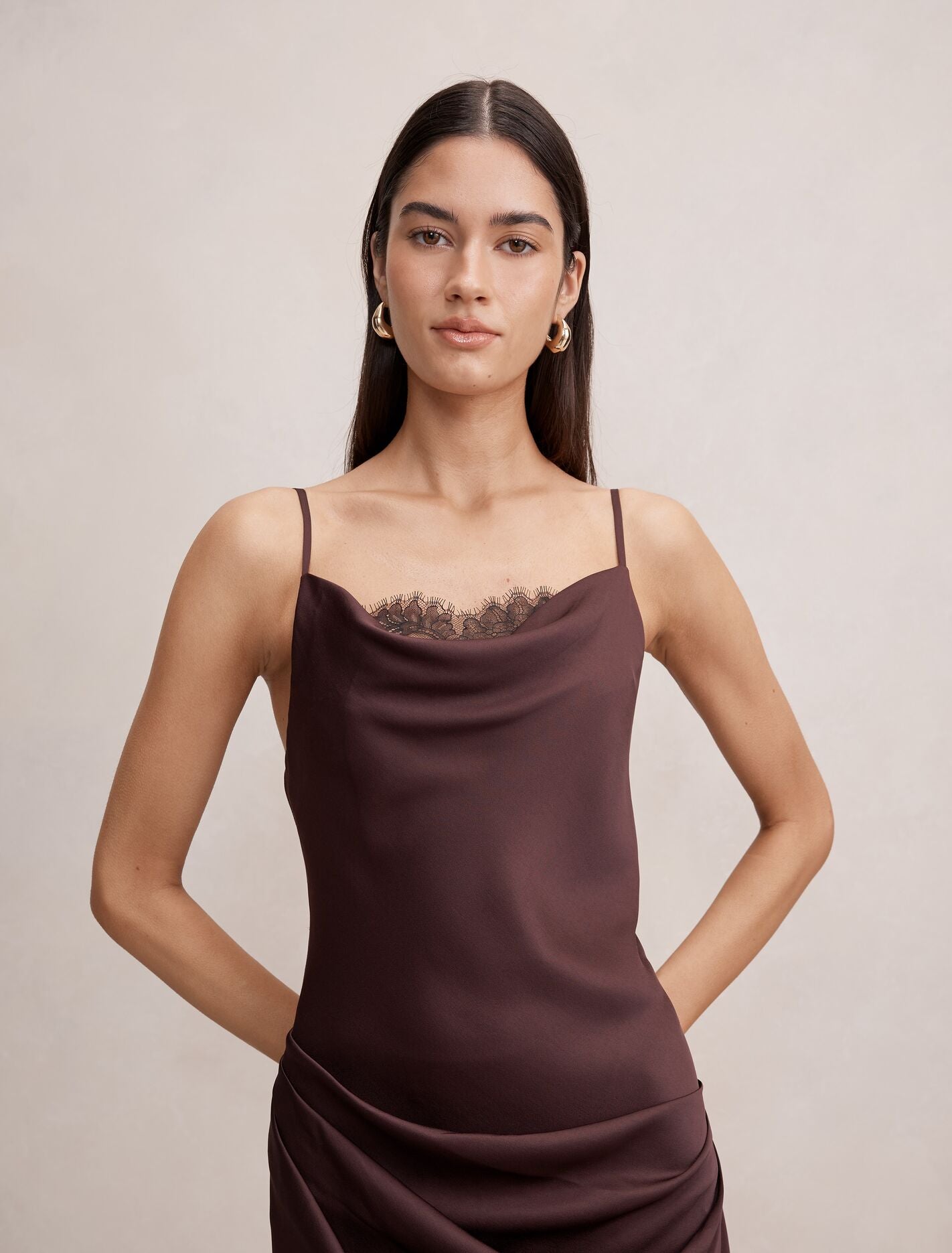Ivara Lace Cowl Maxi Dress Forever New